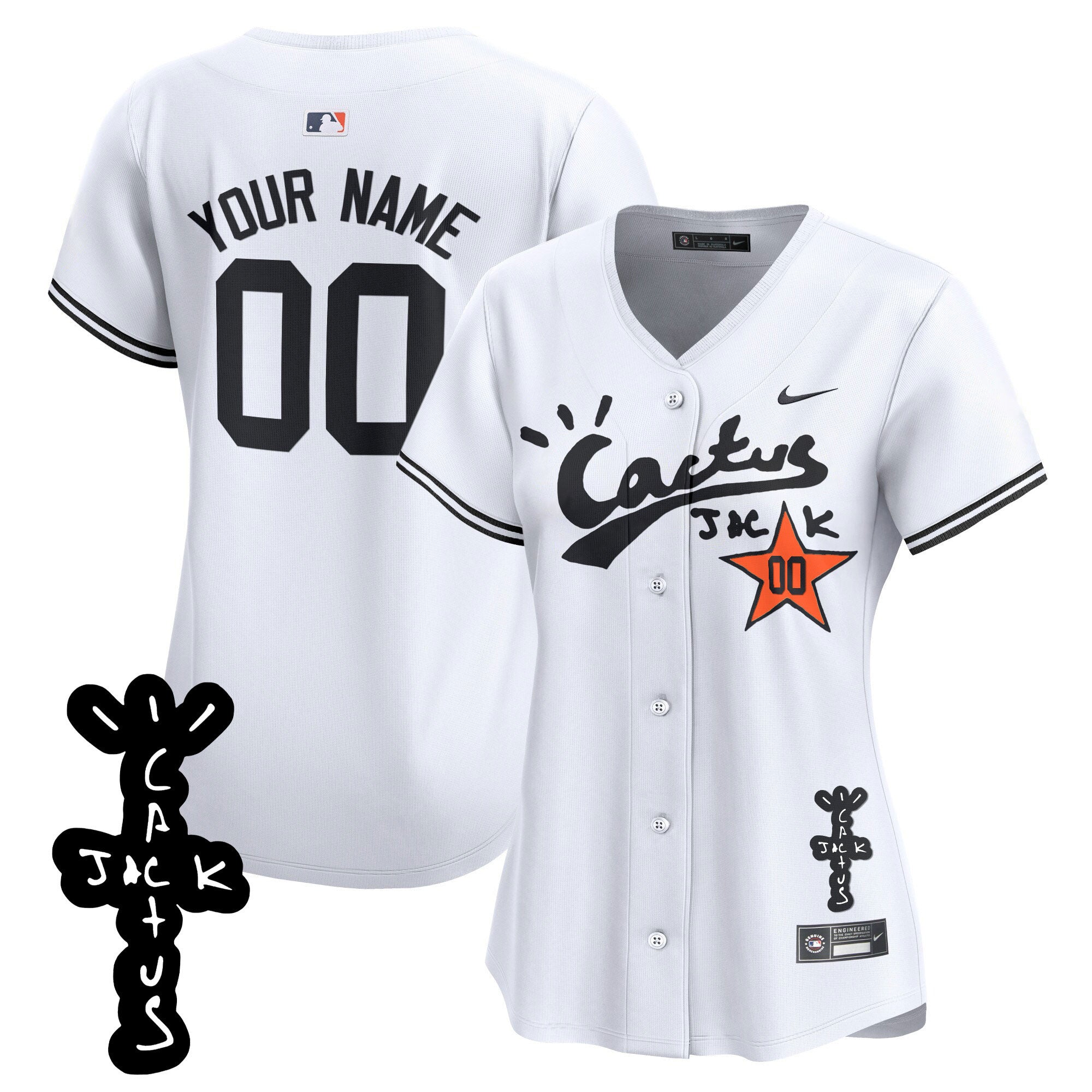 Houston Cactus Jack Patch Vapor Premier Limited Custom Jersey V2 – Stitched