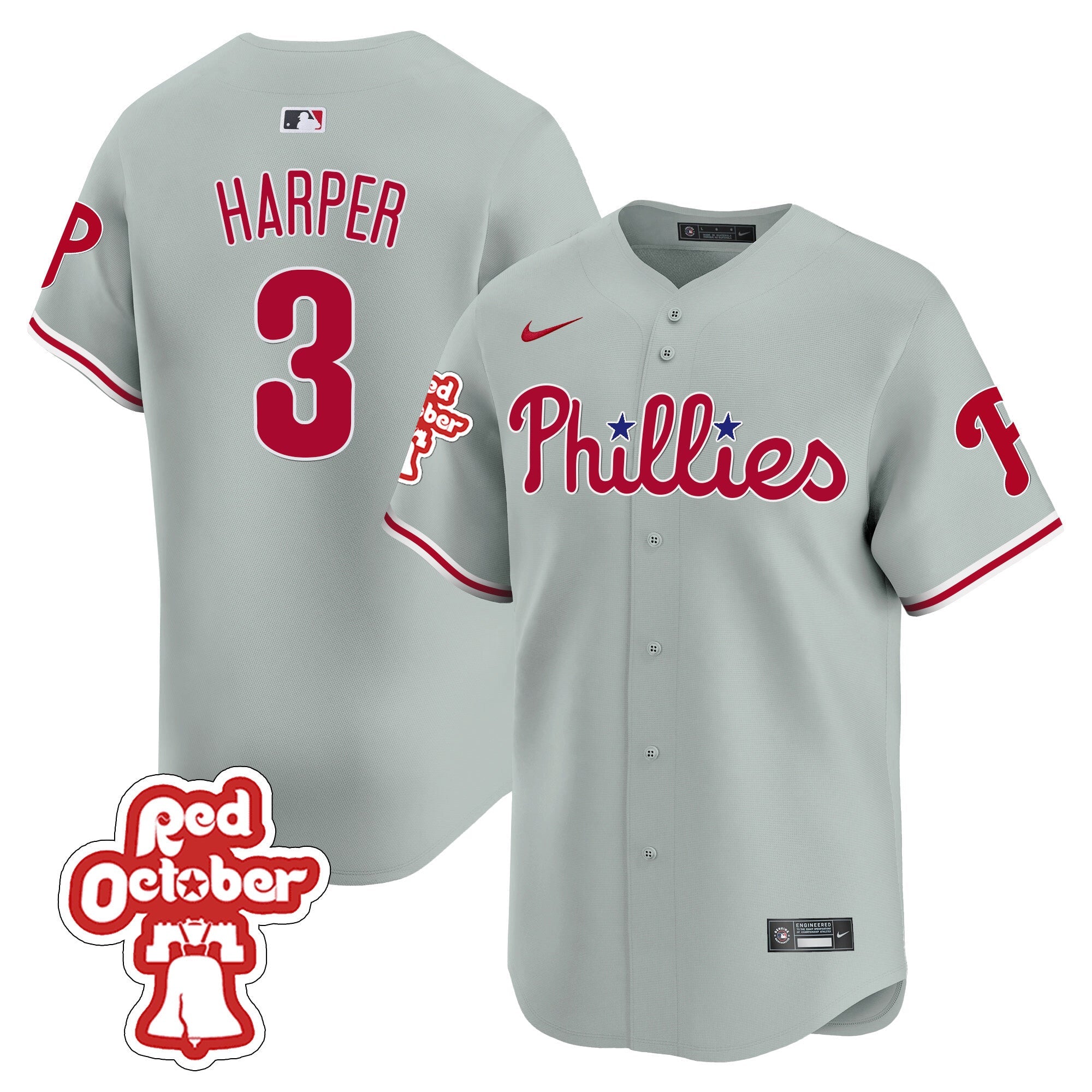 Men’s Red Octorber Patch Vapor Premier Limited Jersey