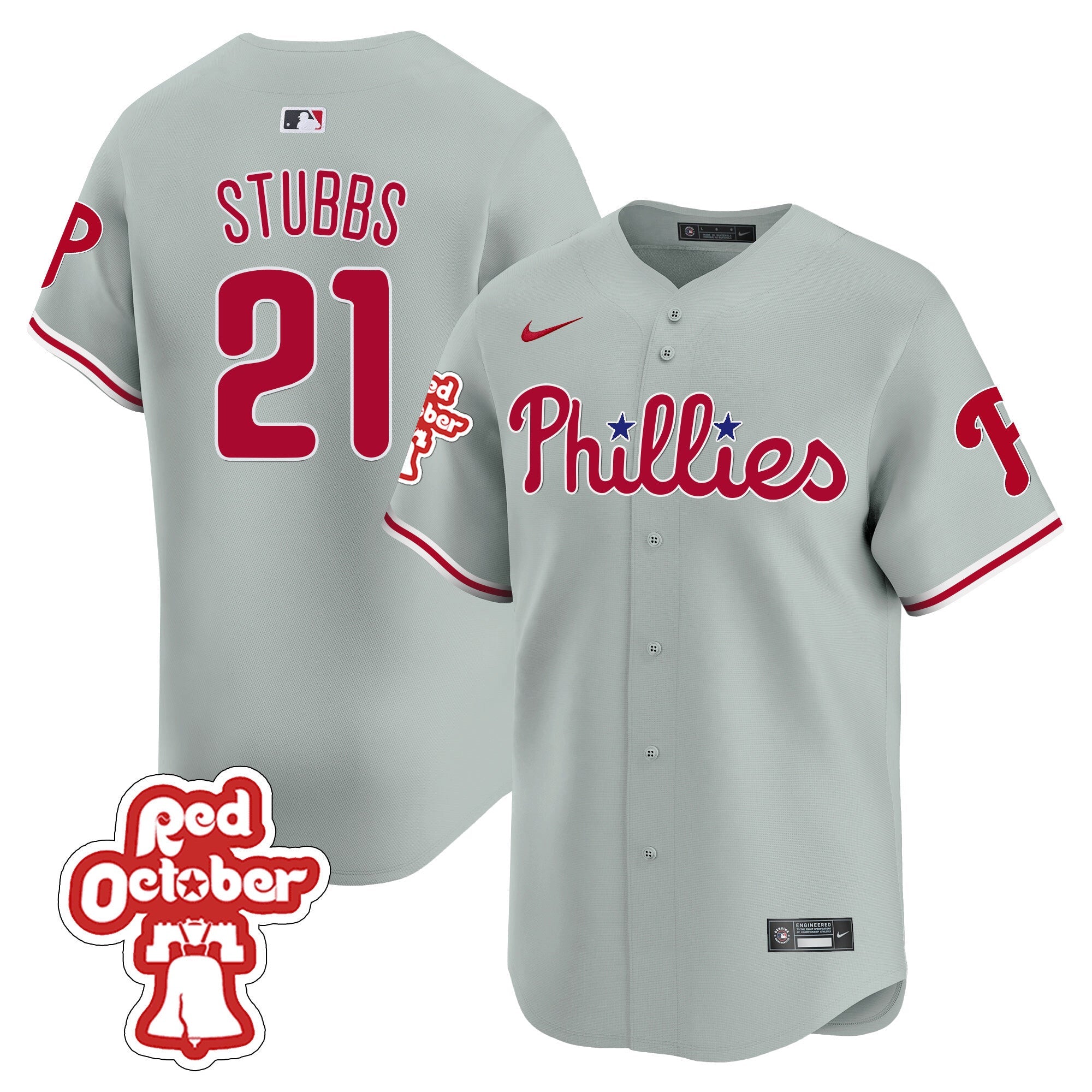Men’s Red Octorber Patch Vapor Premier Limited Jersey
