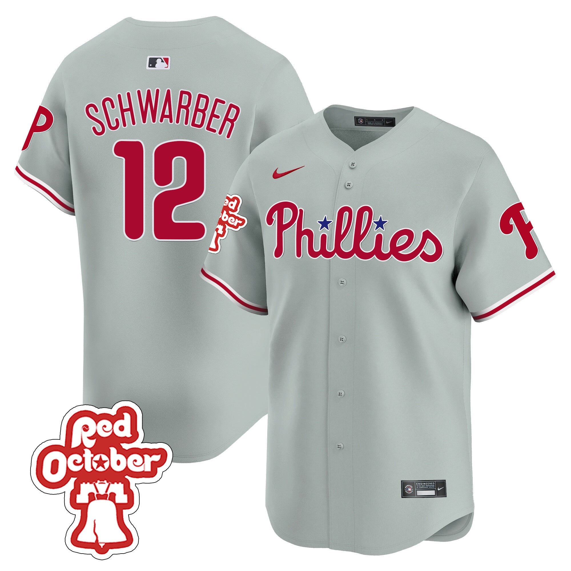 Men’s Red Octorber Patch Vapor Premier Limited Jersey