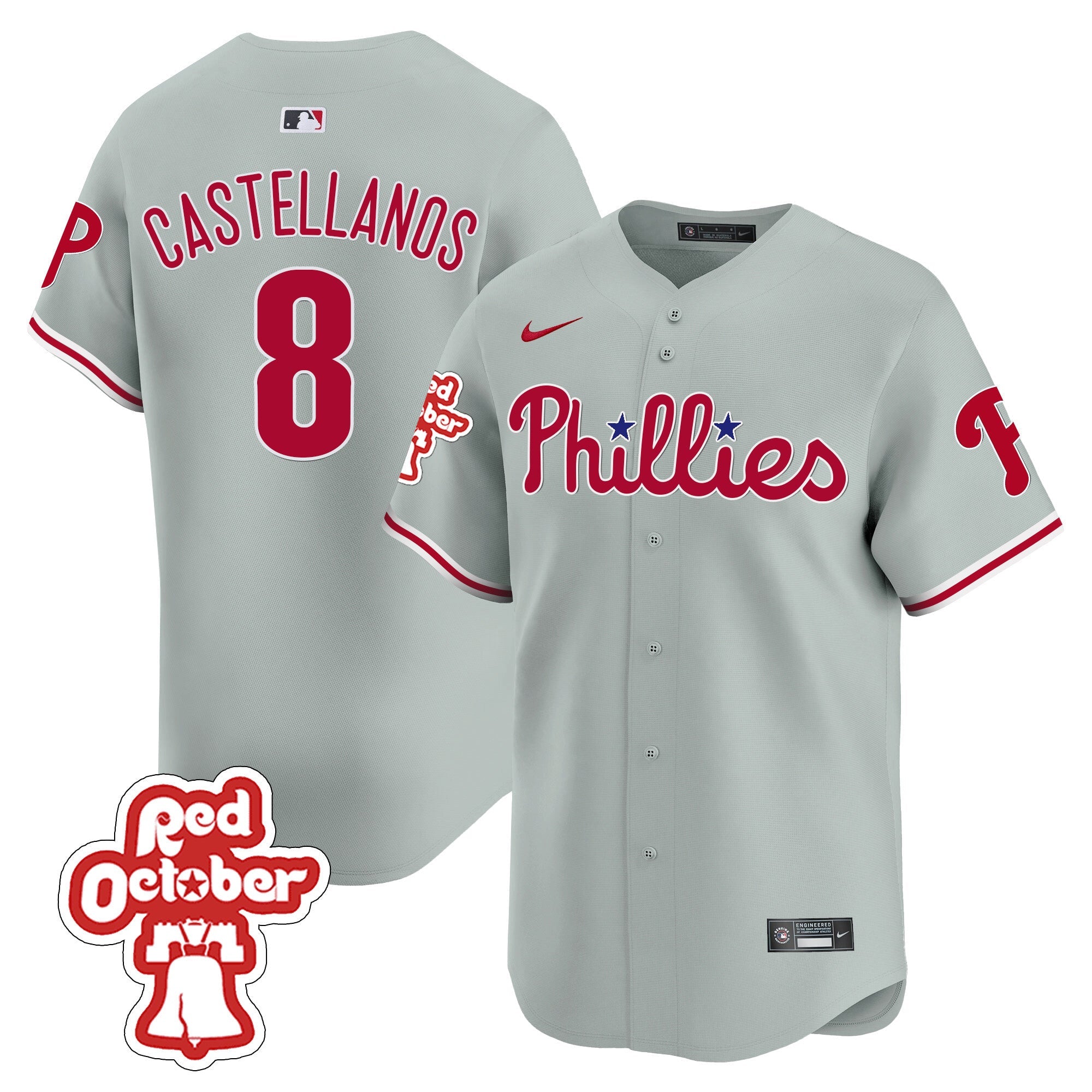 Men’s Red Octorber Patch Vapor Premier Limited Jersey