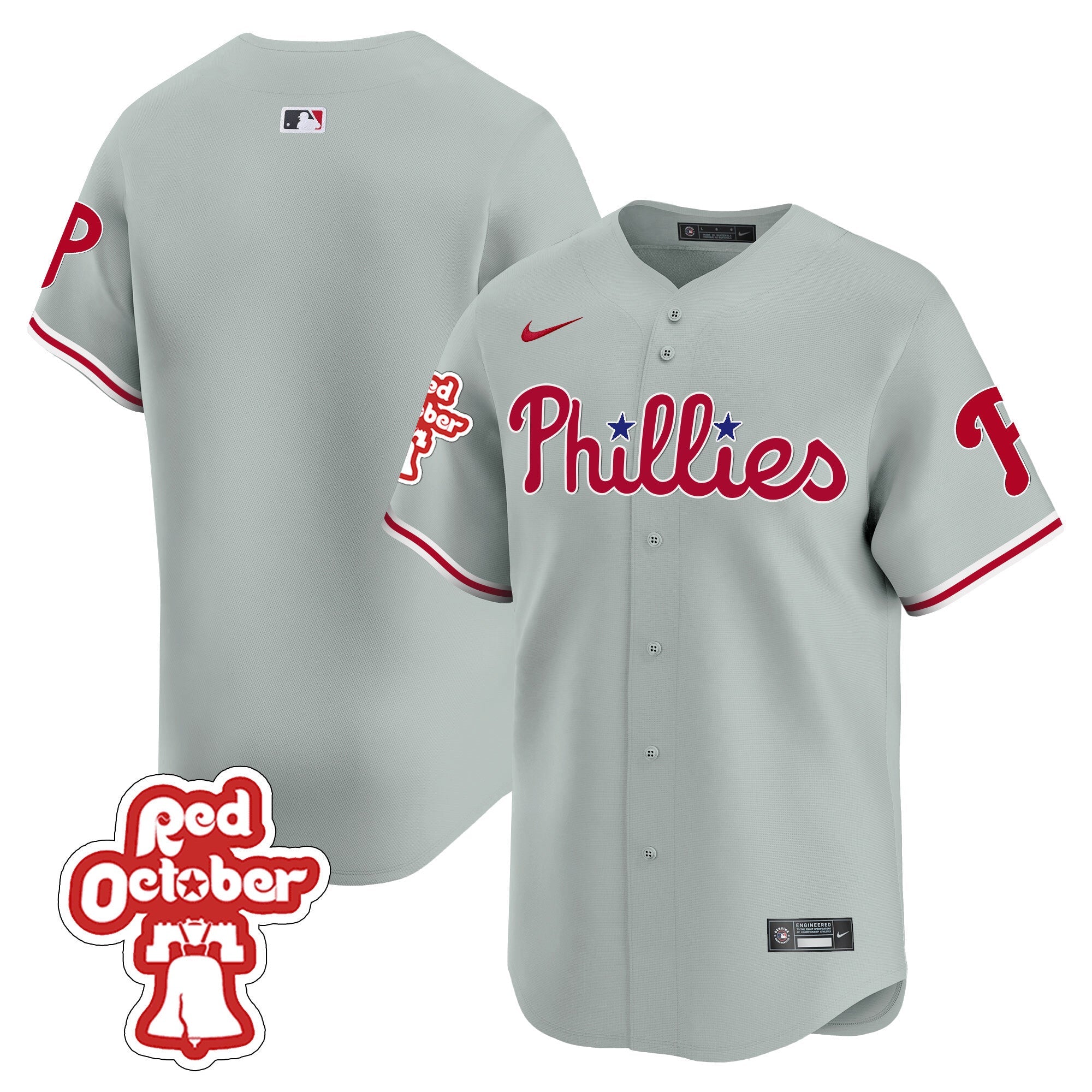 Men’s Red Octorber Patch Vapor Premier Limited Jersey