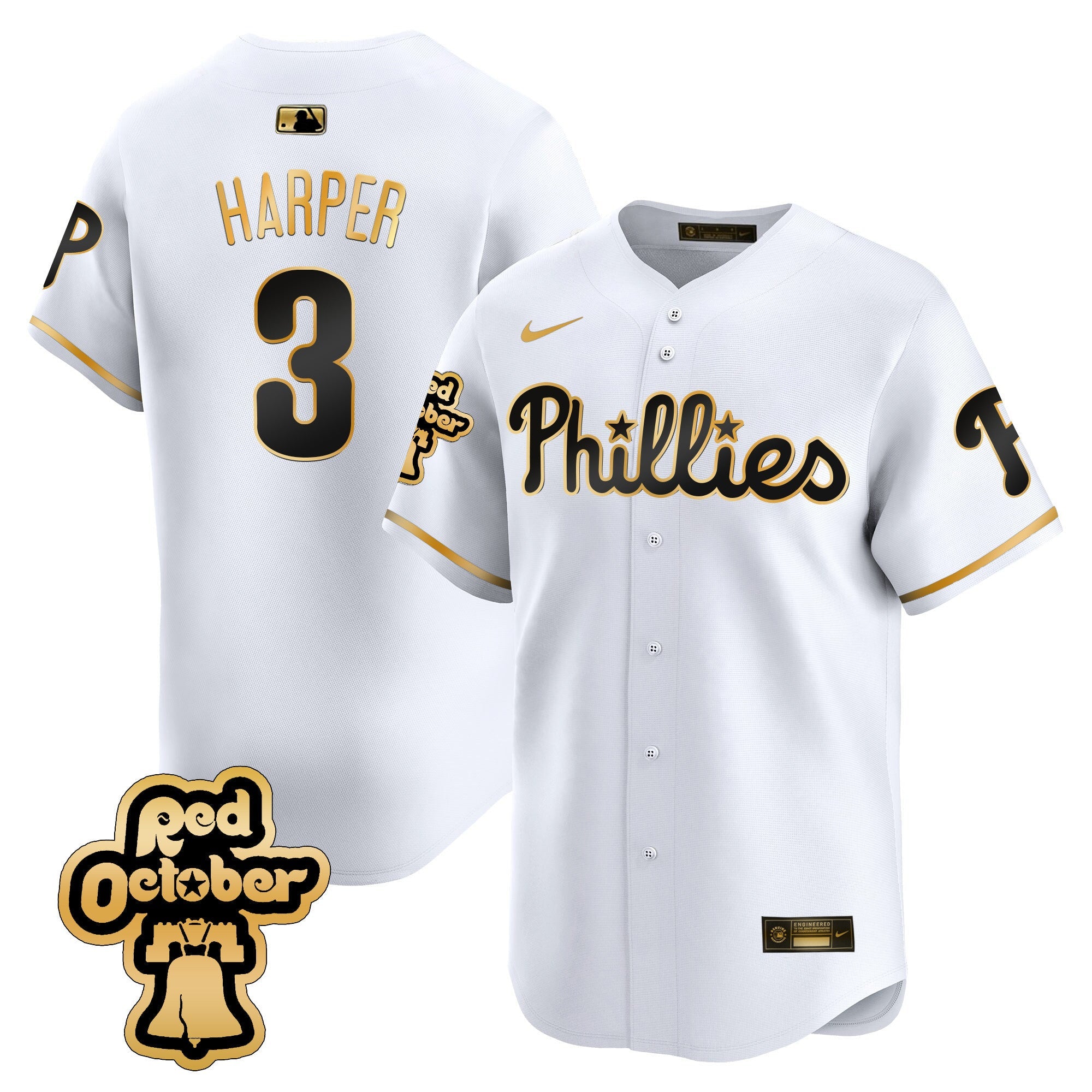Men’s Red Octorber Patch Vapor Premier Limited Jersey