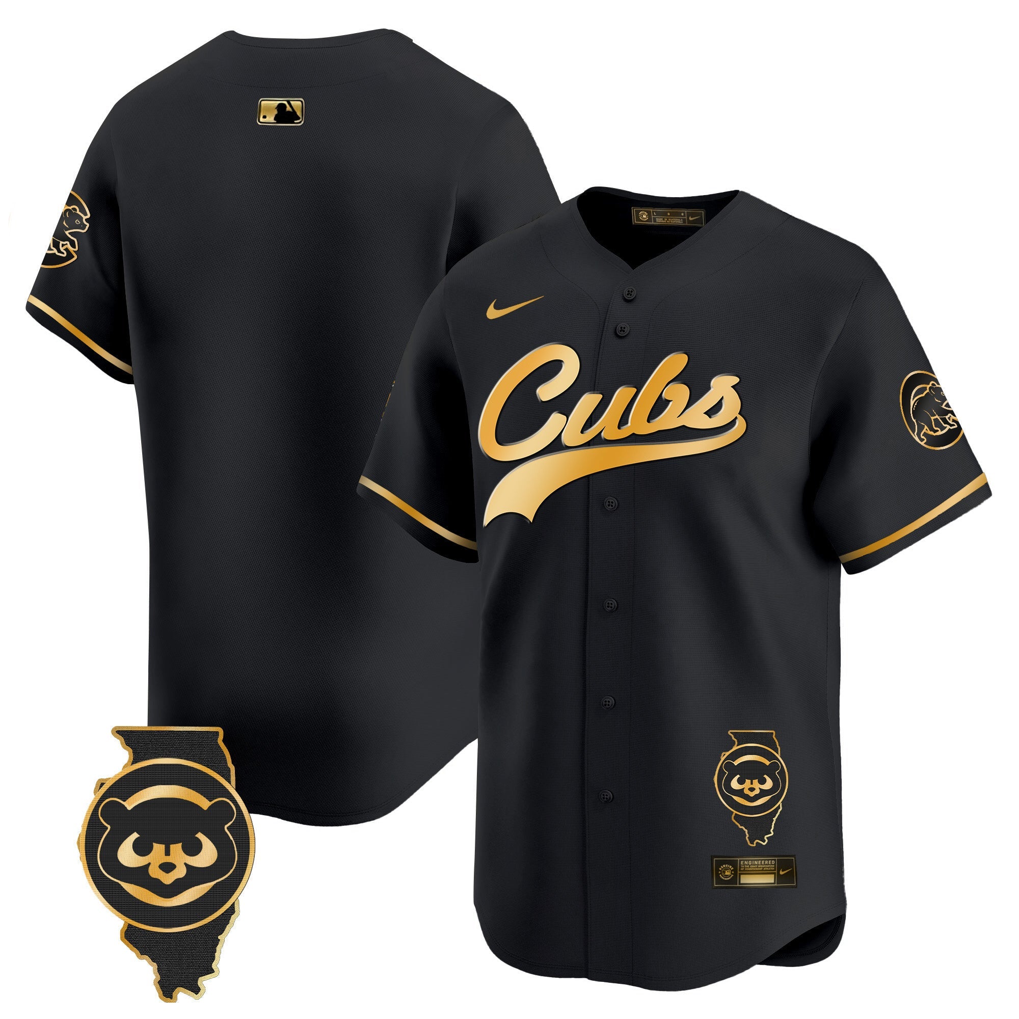 Men’s Chicago Illinois Patch Vapor Premier Limited Jersey