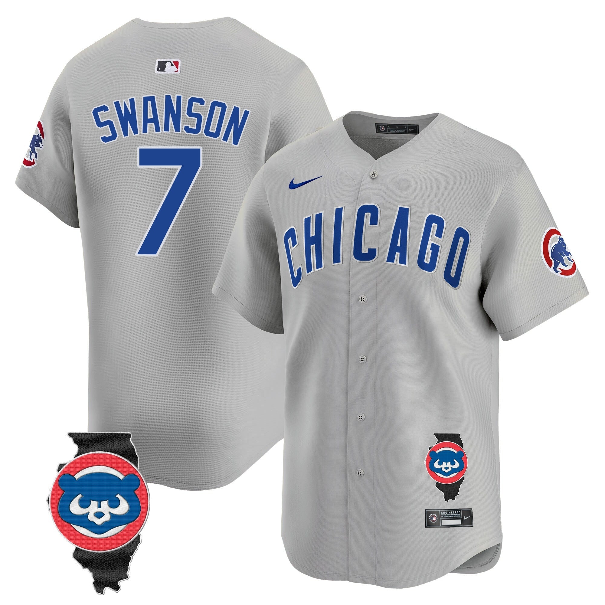 Men’s Chicago Illinois Patch Vapor Premier Limited Jersey V2