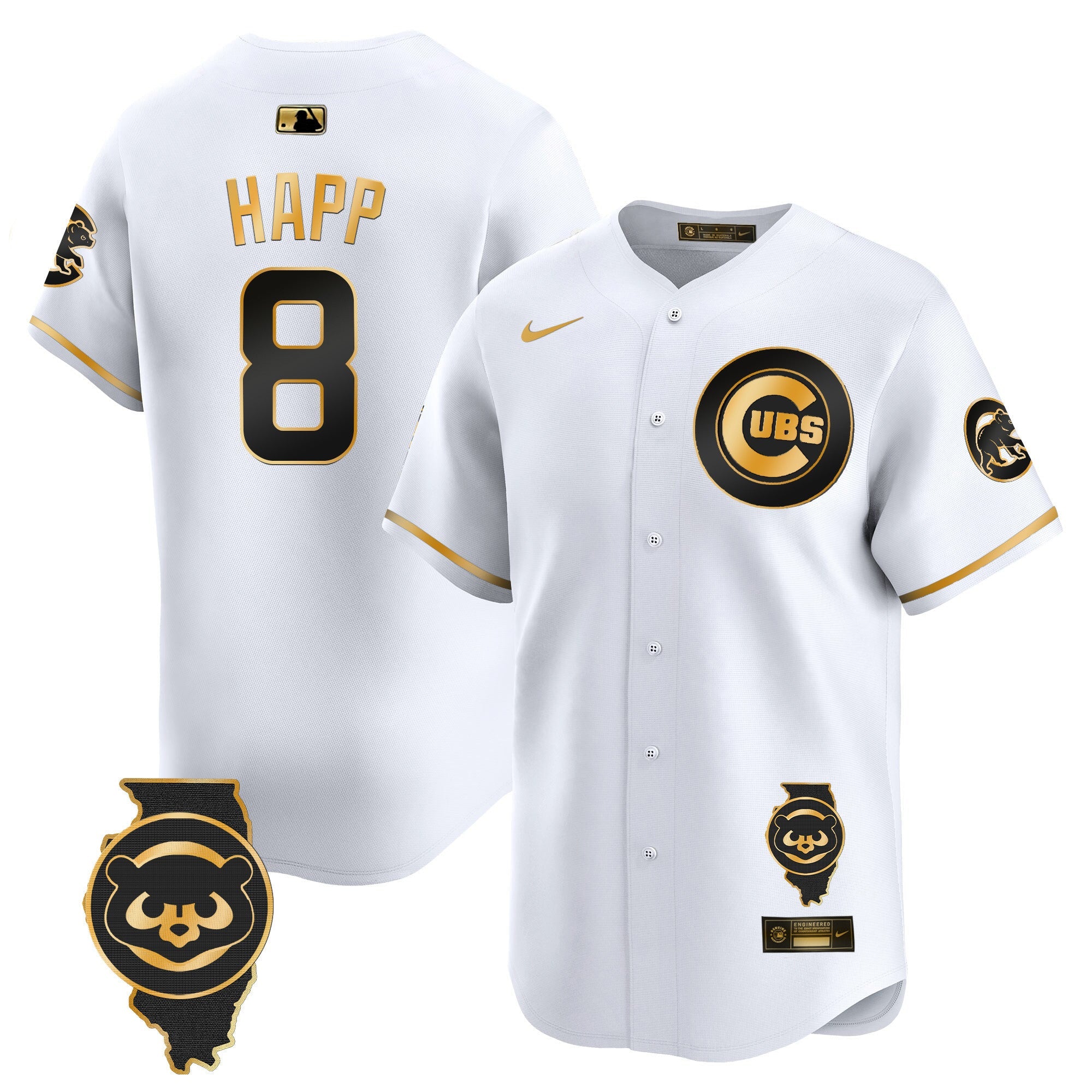 Men’s Chicago Illinois Patch Vapor Premier Limited Jersey V2