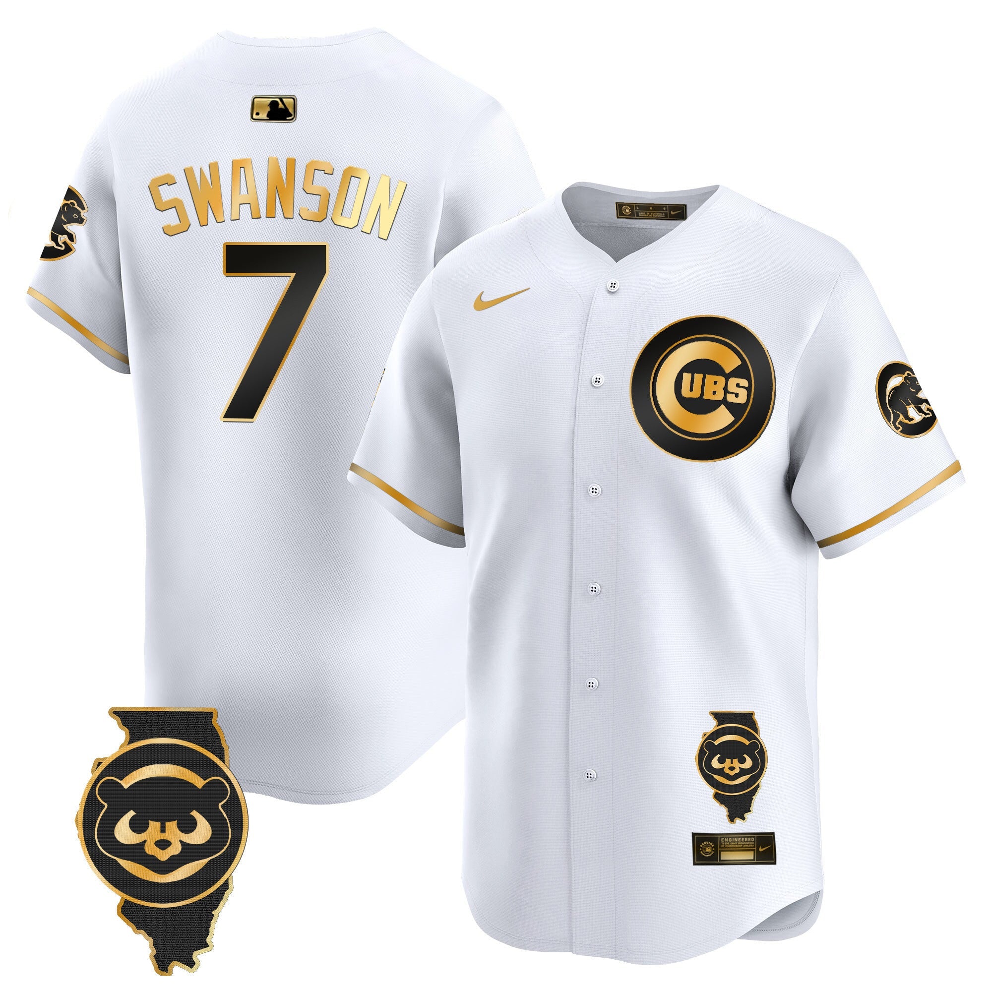 Men’s Chicago Illinois Patch Vapor Premier Limited Jersey V2
