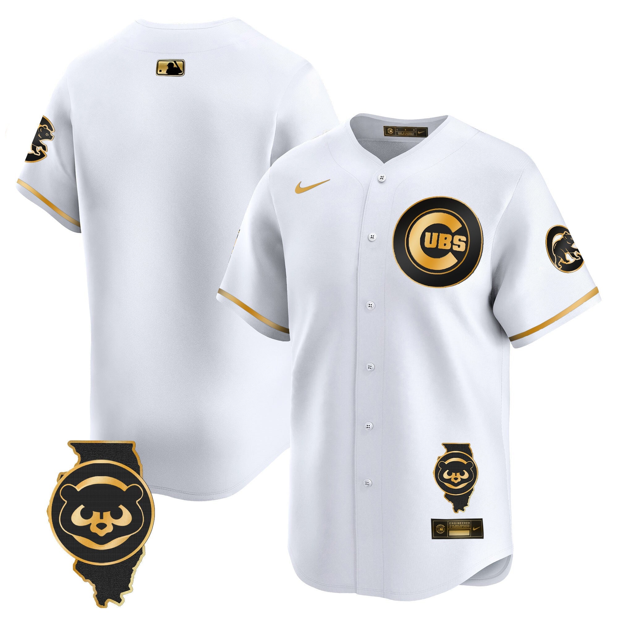 Men’s Chicago Illinois Patch Vapor Premier Limited Jersey V2