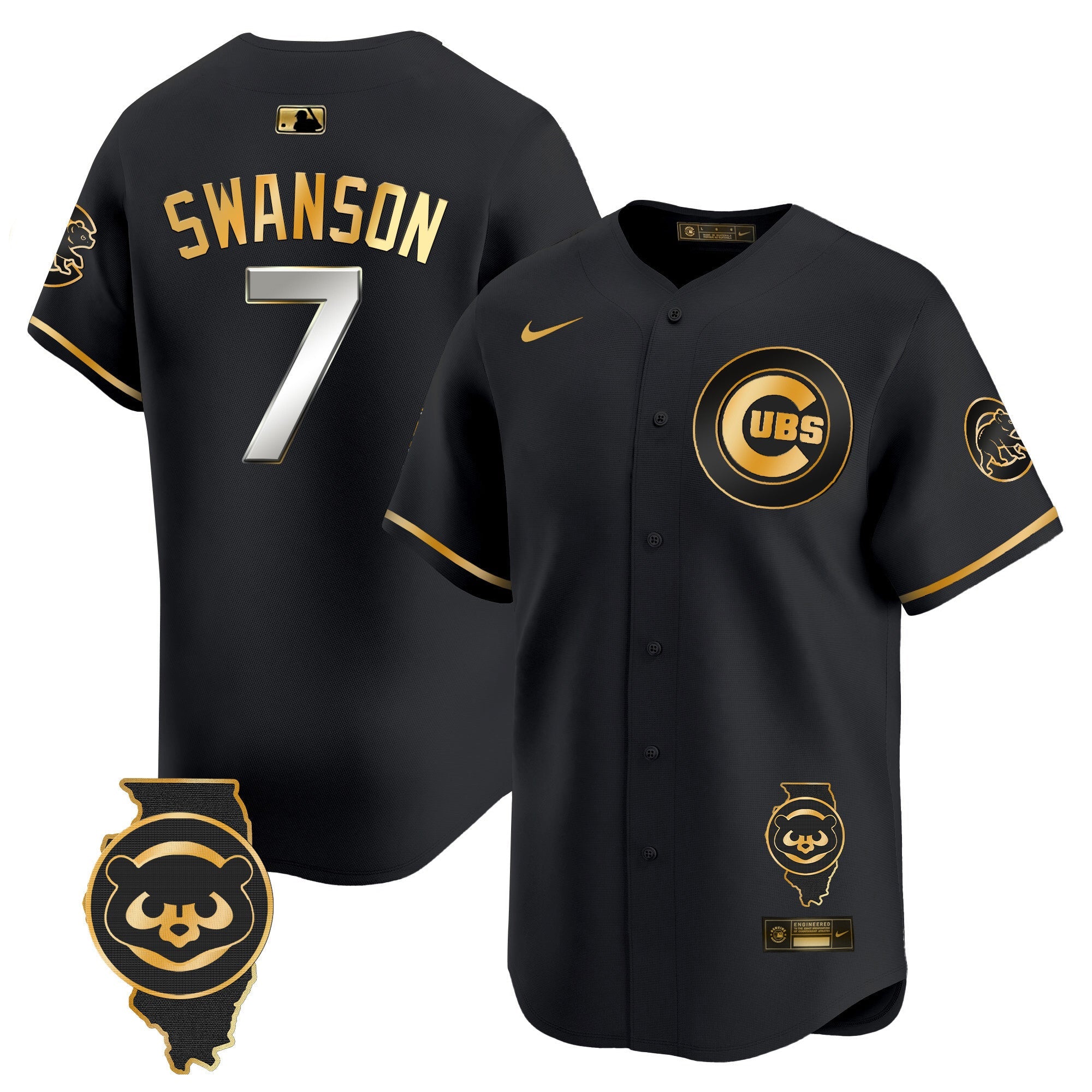 Men’s Chicago Illinois Patch Vapor Premier Limited Jersey V2