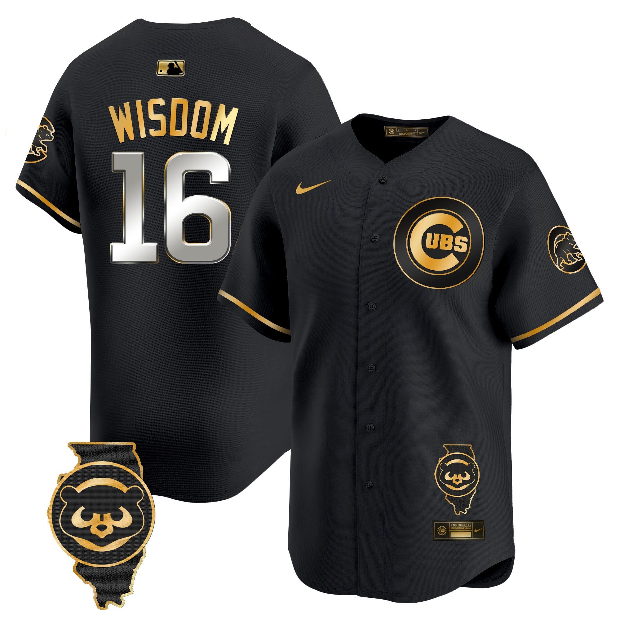 Men’s Chicago Illinois Patch Vapor Premier Limited Jersey V2