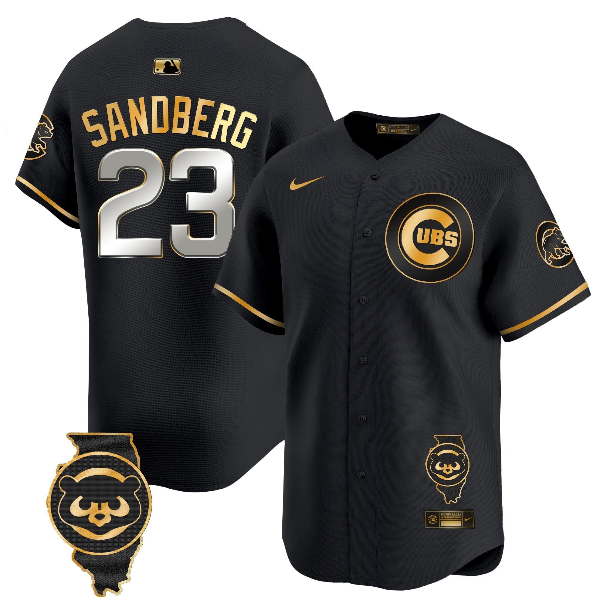 Men’s Chicago Illinois Patch Vapor Premier Limited Jersey V2