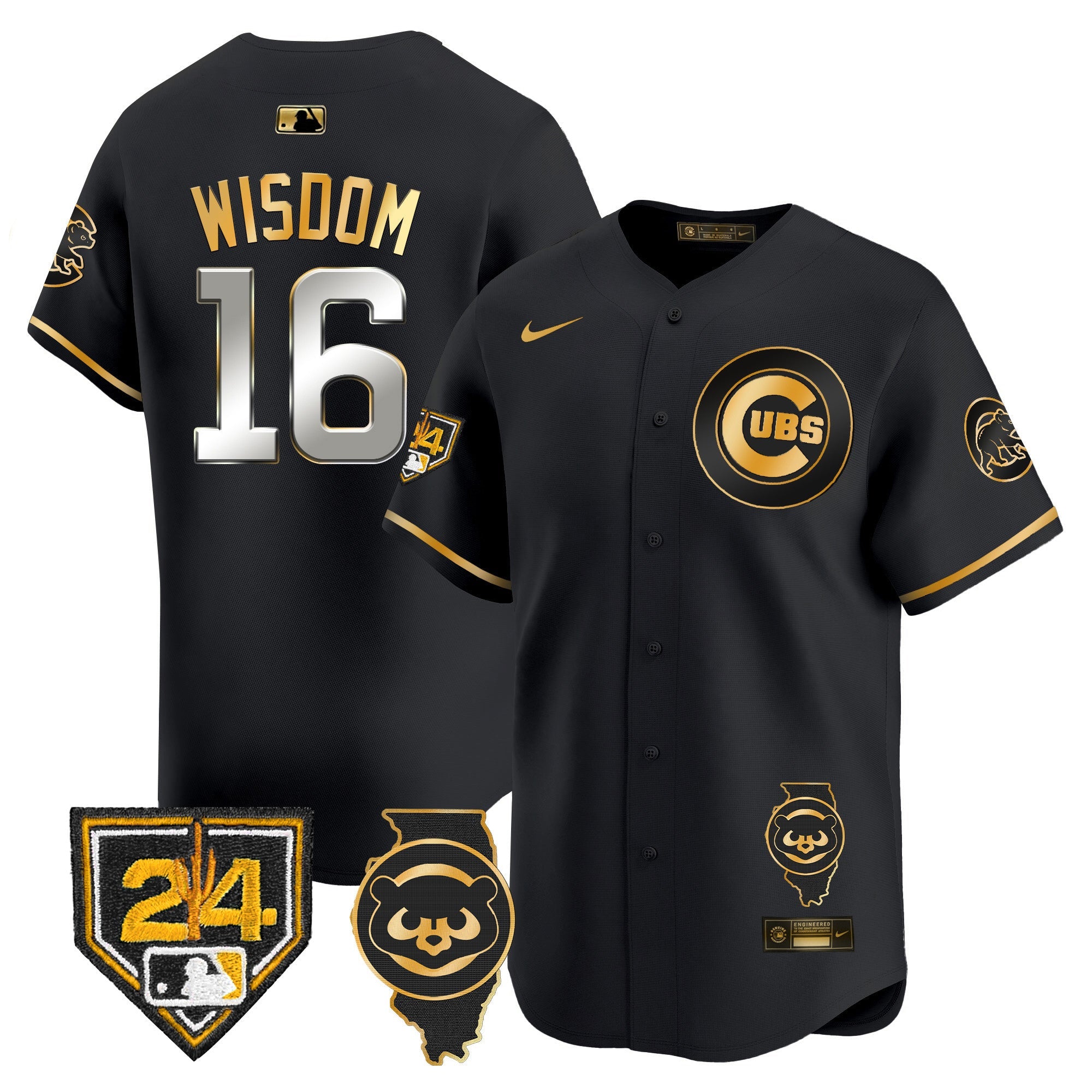 Men’s Chicago Spring Training & Illinois Patch Vapor Premier Limited Jersey