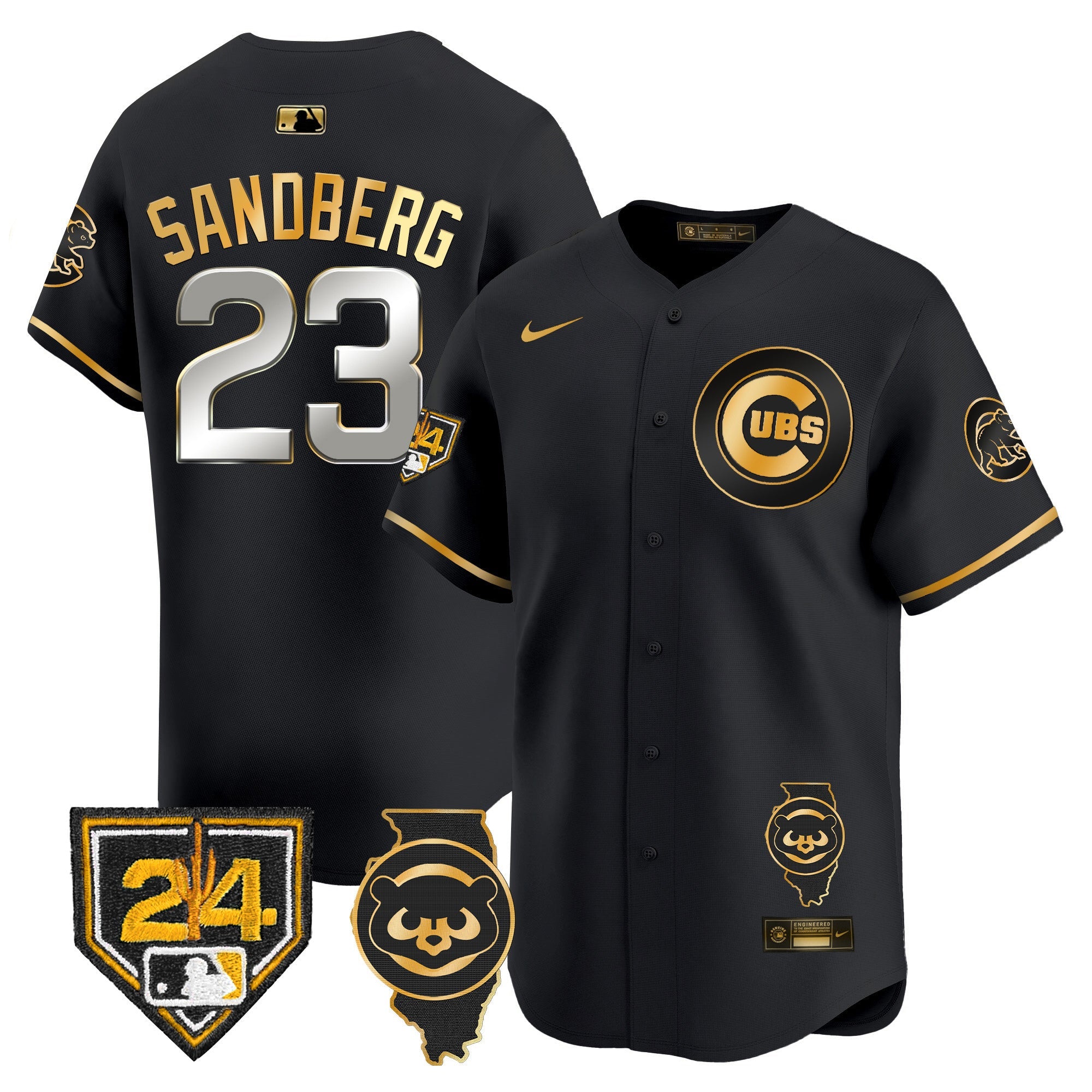 Men’s Chicago Spring Training & Illinois Patch Vapor Premier Limited Jersey