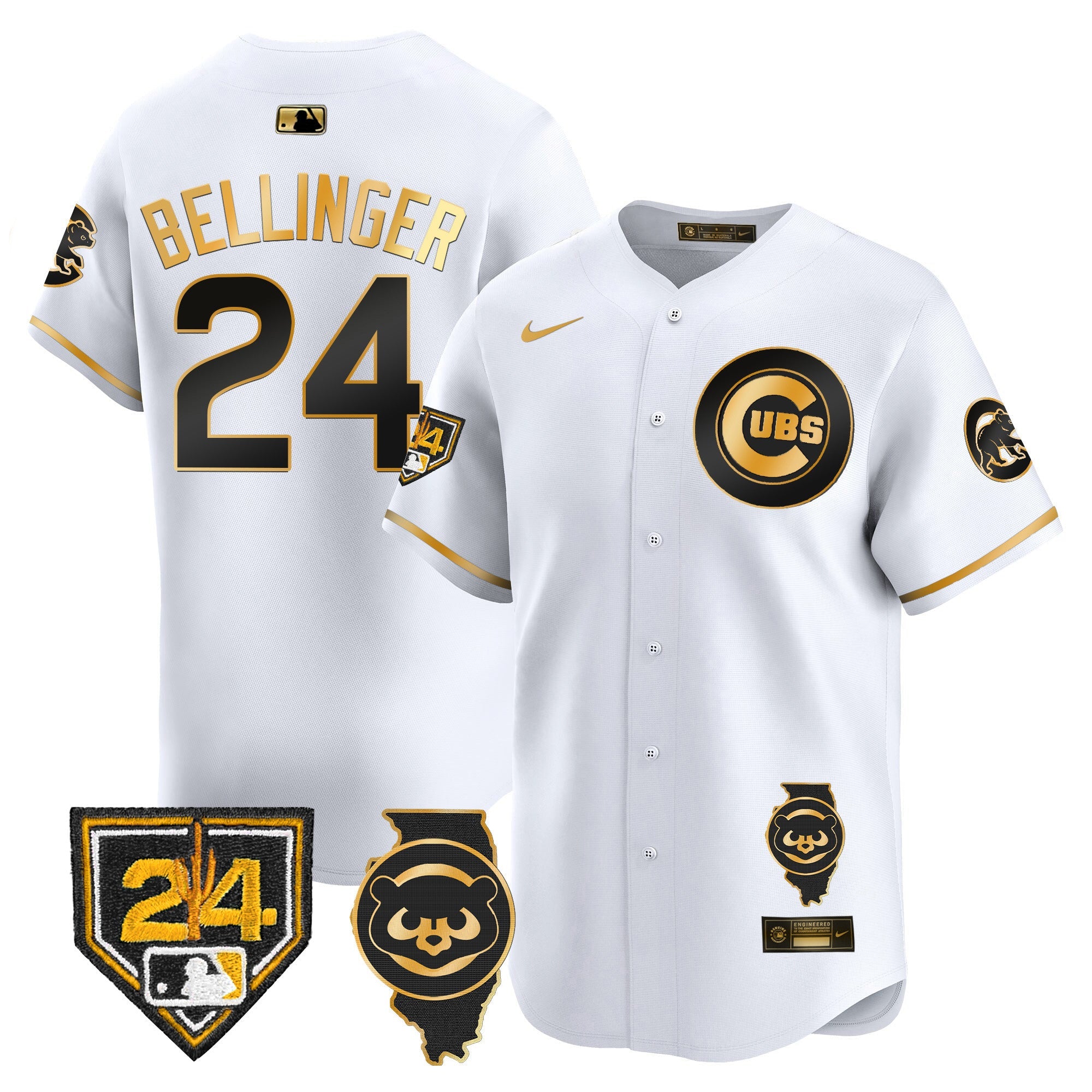 Men’s Chicago Spring Training & Illinois Patch Vapor Premier Limited Jersey