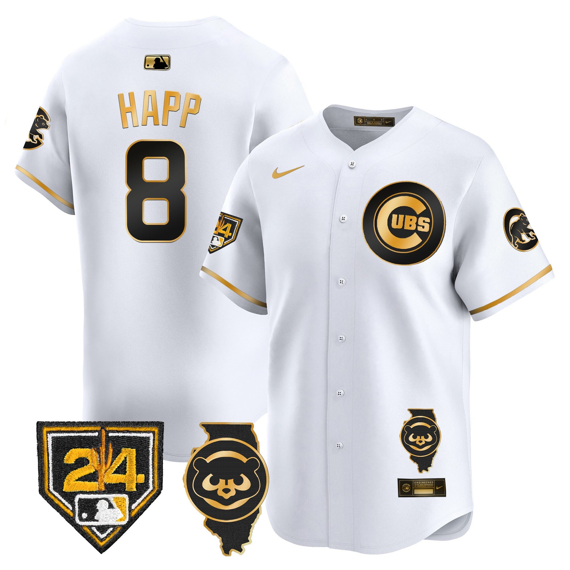 Men’s Chicago Spring Training & Illinois Patch Vapor Premier Limited Jersey