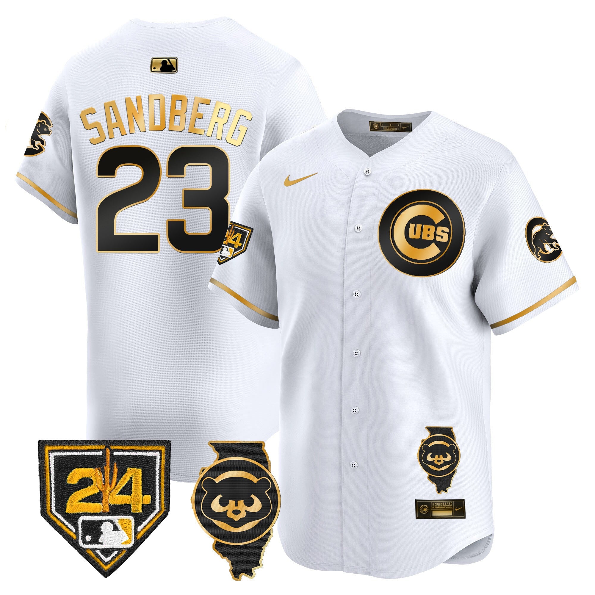 Men’s Chicago Spring Training & Illinois Patch Vapor Premier Limited Jersey