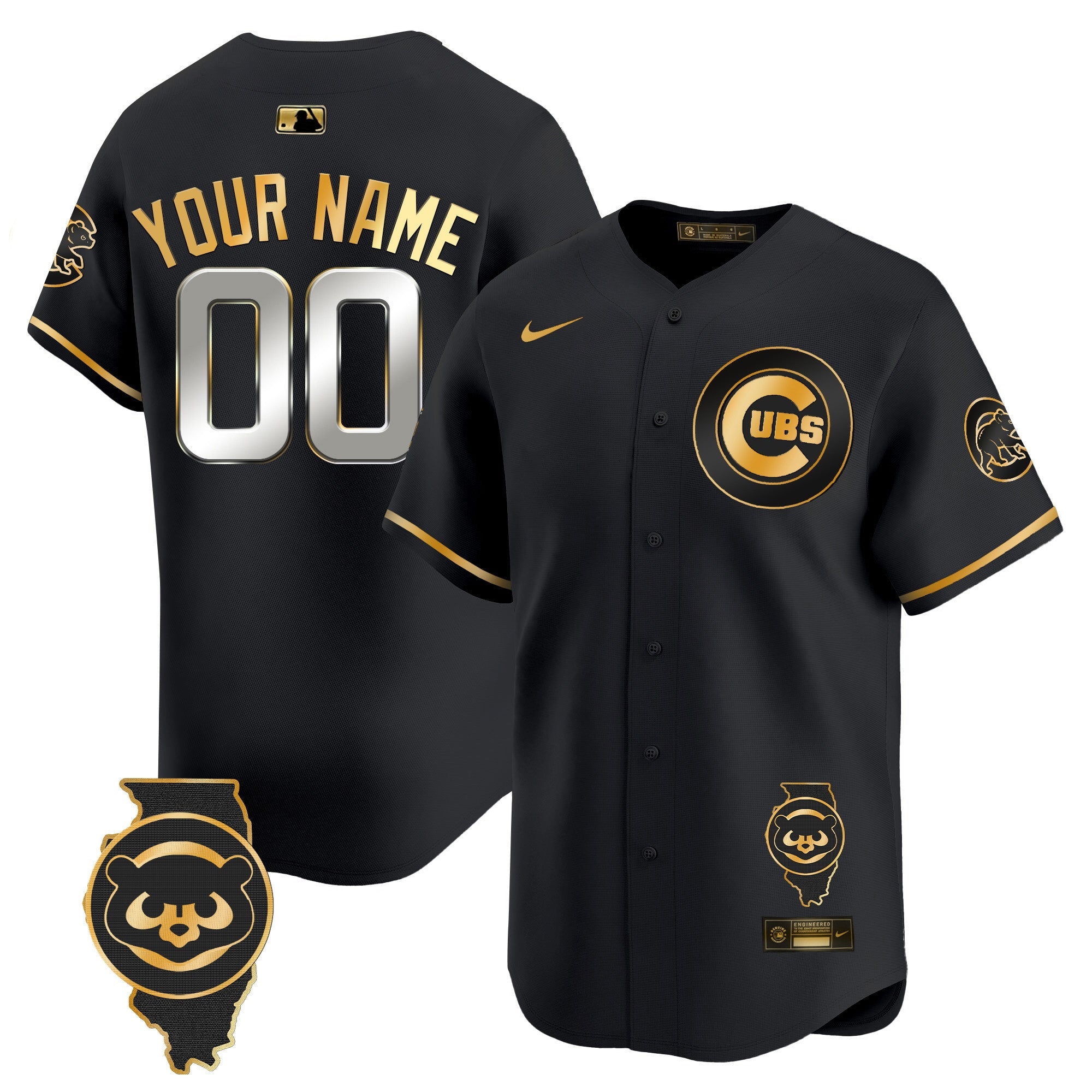 Chicago Illinois Patch Vapor Premier Limited Custom Jersey V2