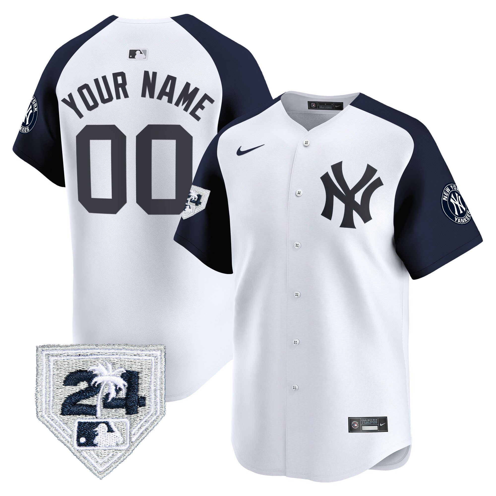 New York 2024 Spring Training Patch Vapor Premier Limited Custom Jersey V3