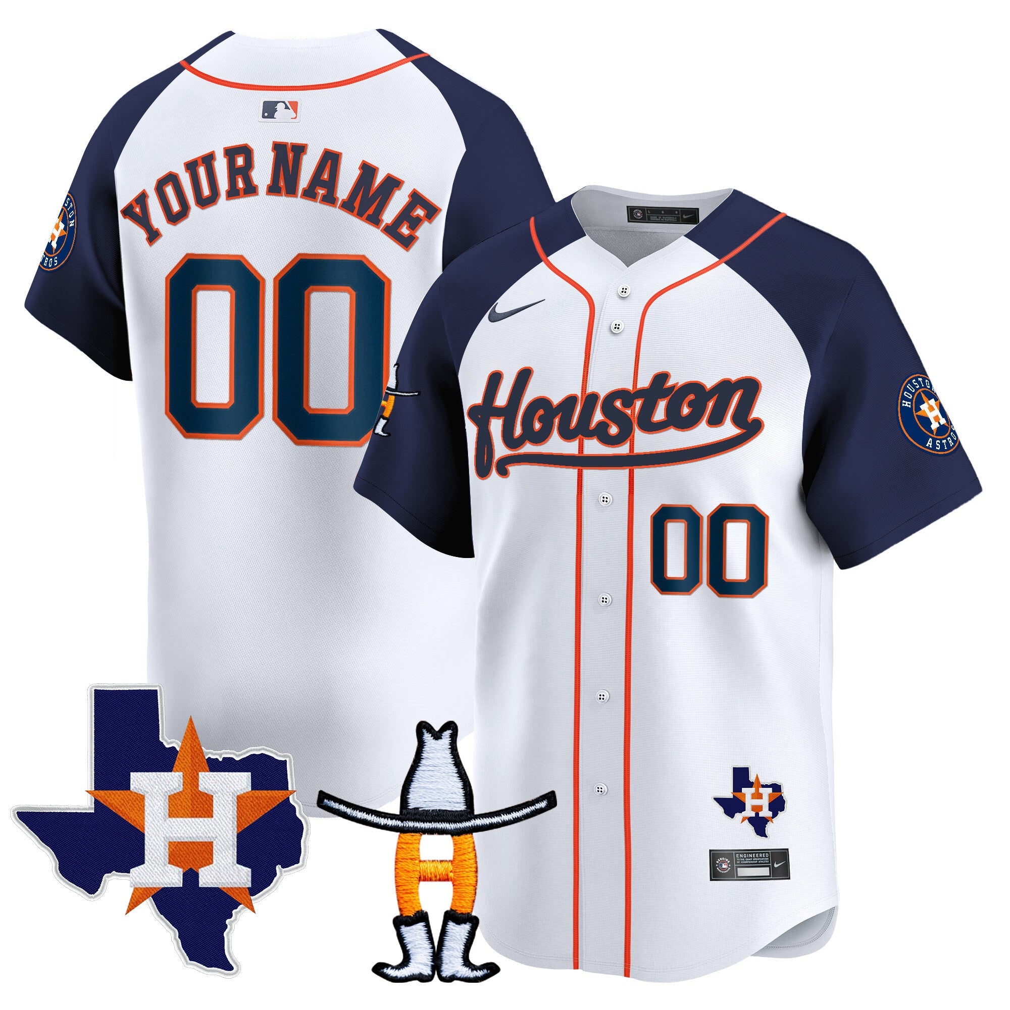 Houston Houston Rodeo Patch Vapor Premier Limited Custom Jersey