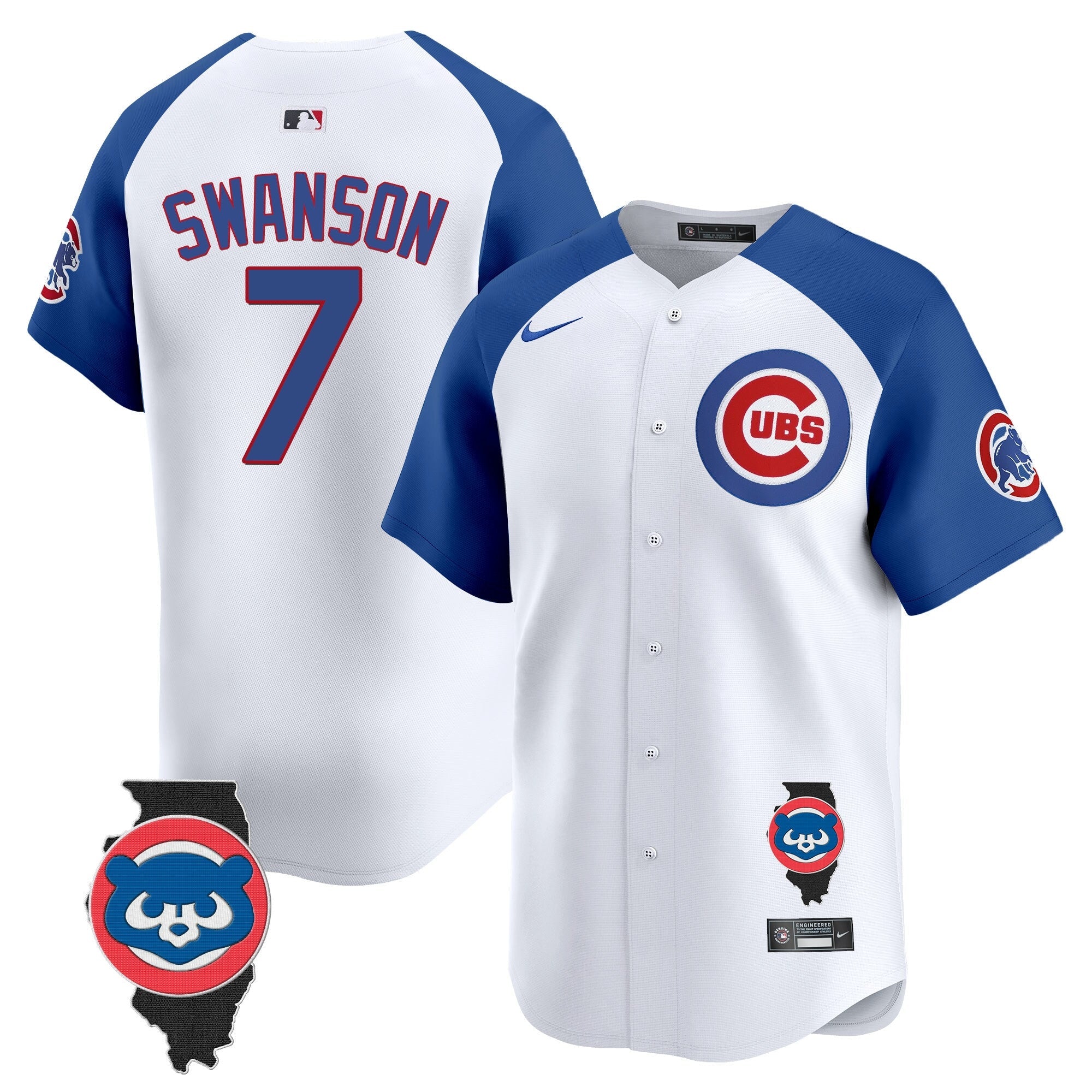 Men’s Chicago Illinois Patch Vapor Premier Limited Jersey V2
