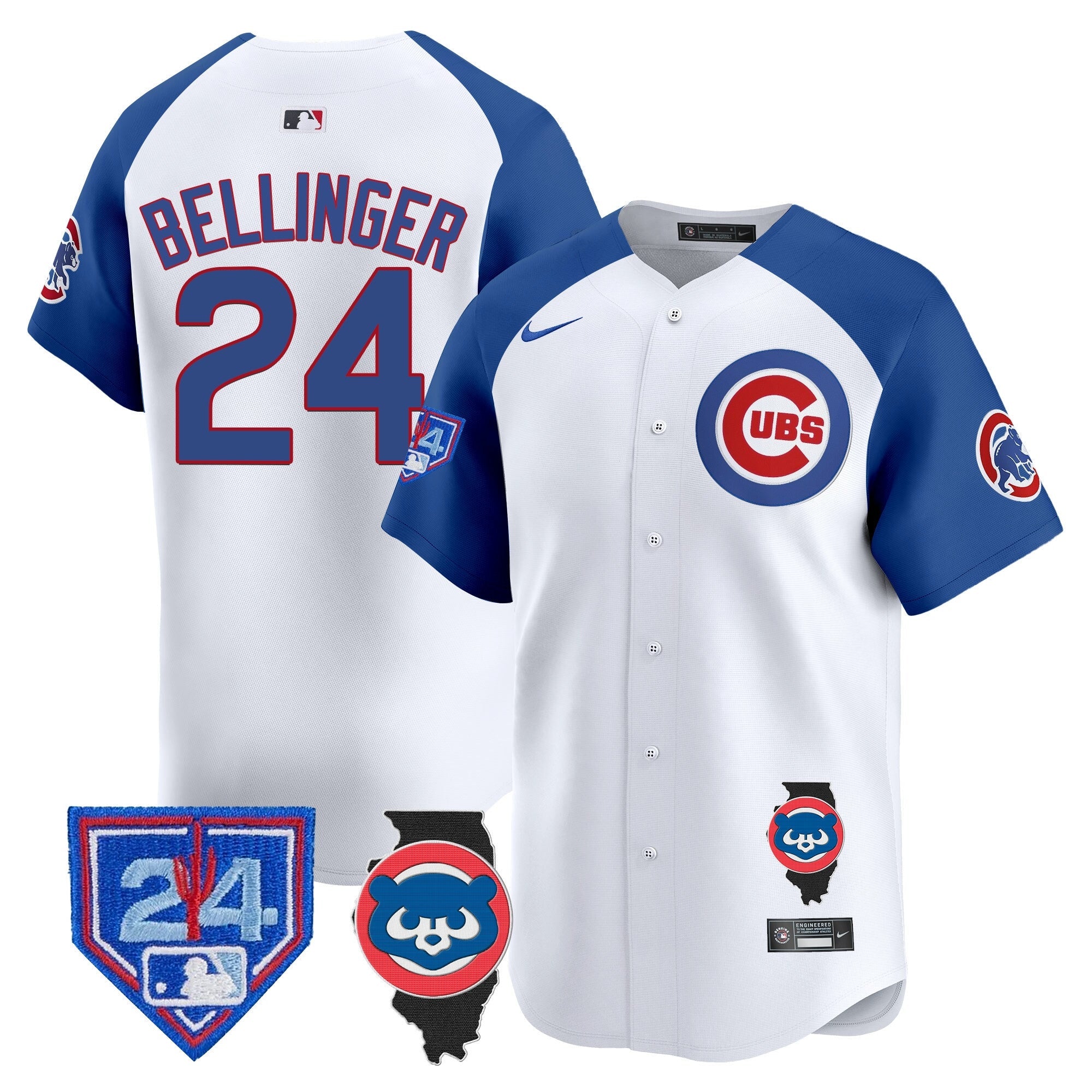 Men’s Chicago Spring Training & Illinois Patch Vapor Premier Limited Jersey
