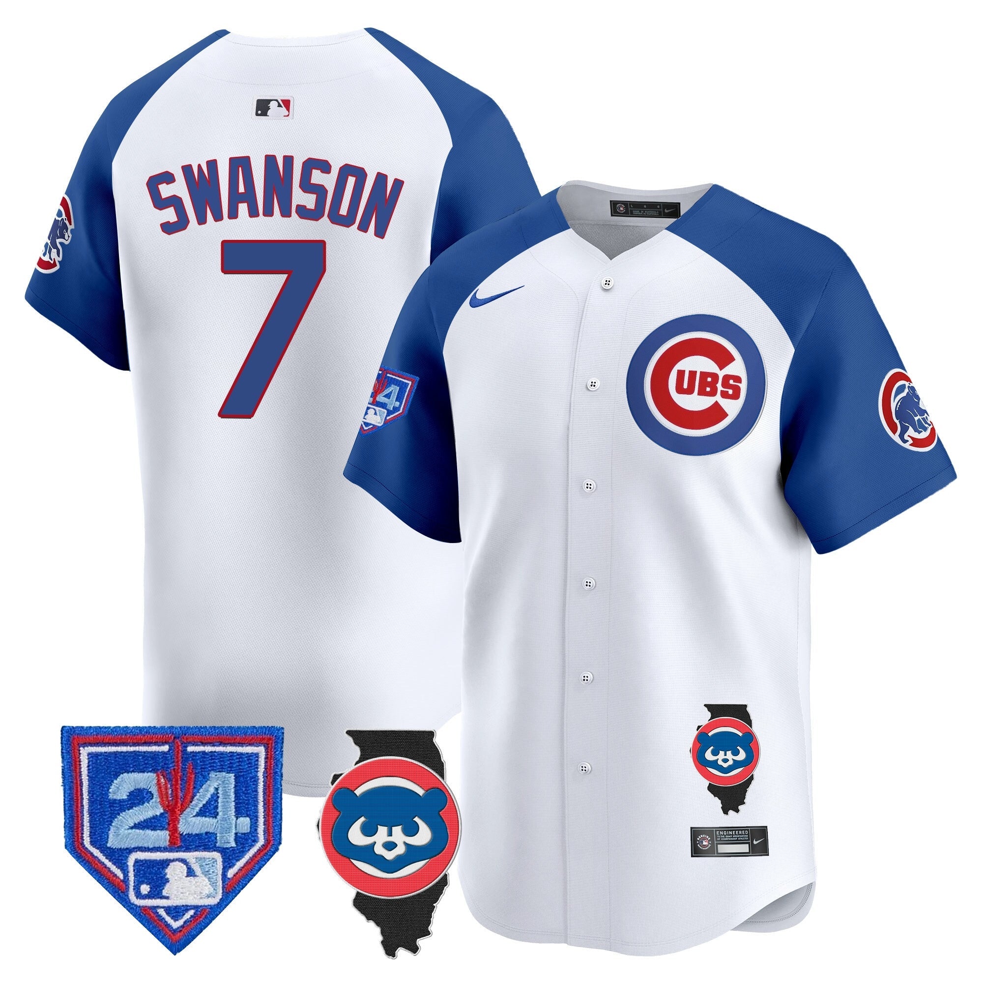 Men’s Chicago Spring Training & Illinois Patch Vapor Premier Limited Jersey
