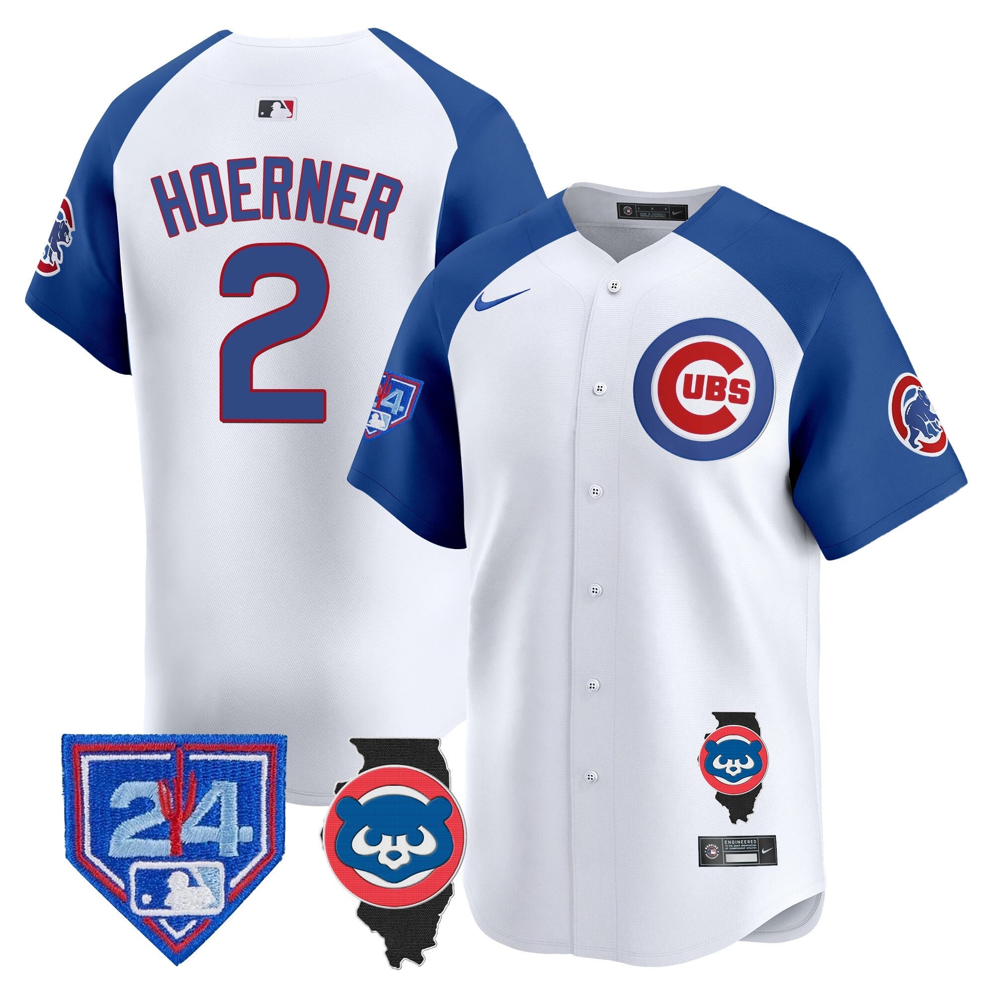 Men’s Chicago Spring Training & Illinois Patch Vapor Premier Limited Jersey