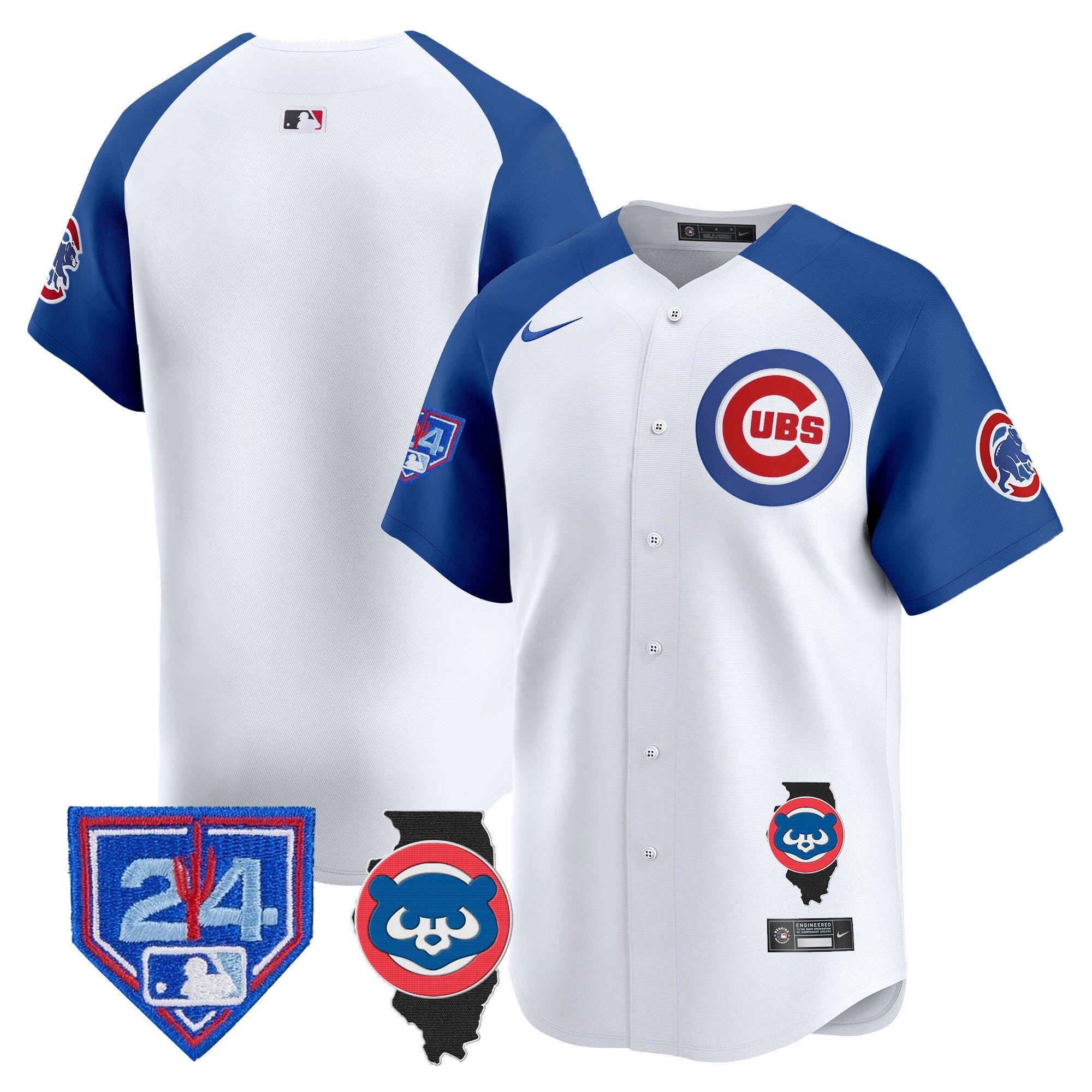 Men’s Chicago Spring Training & Illinois Patch Vapor Premier Limited Jersey