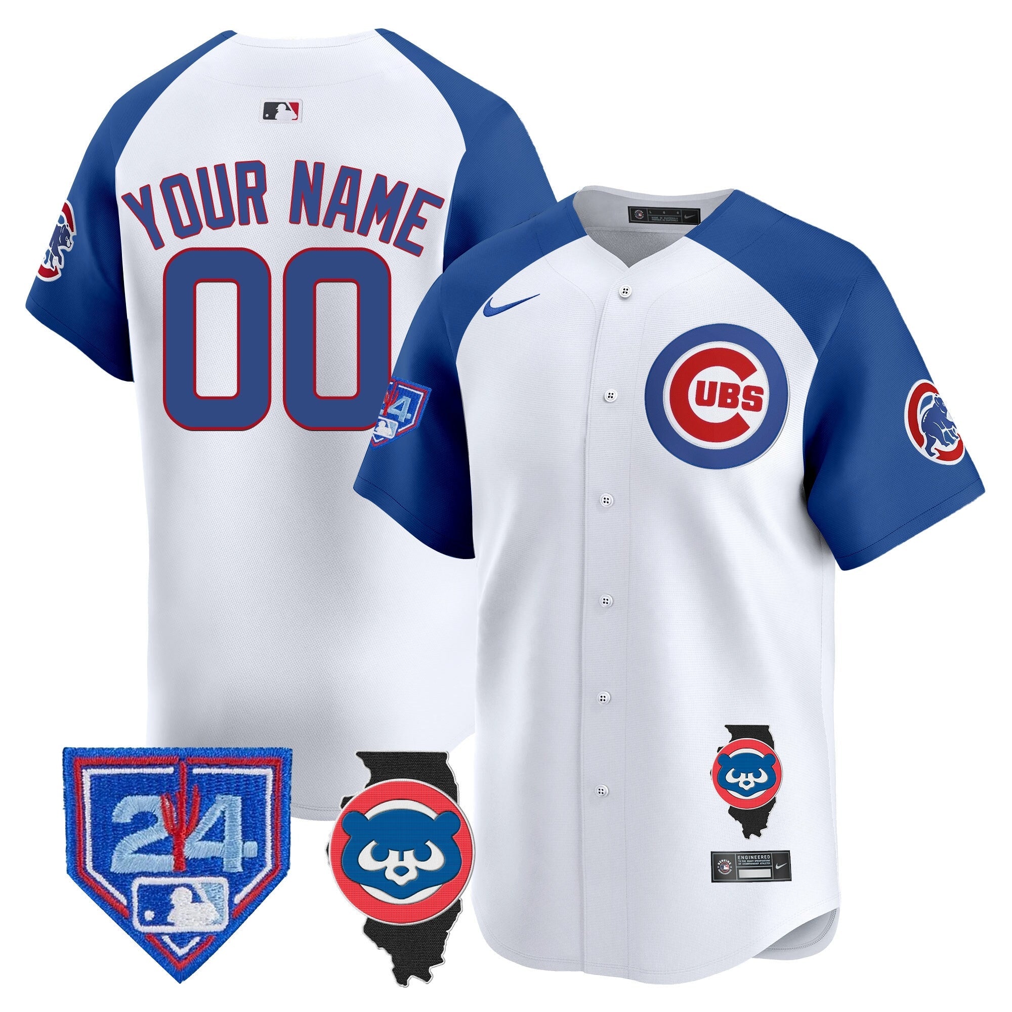 Chicago Spring Training & Illinois Patch Vapor Premier Limited Custom Jersey