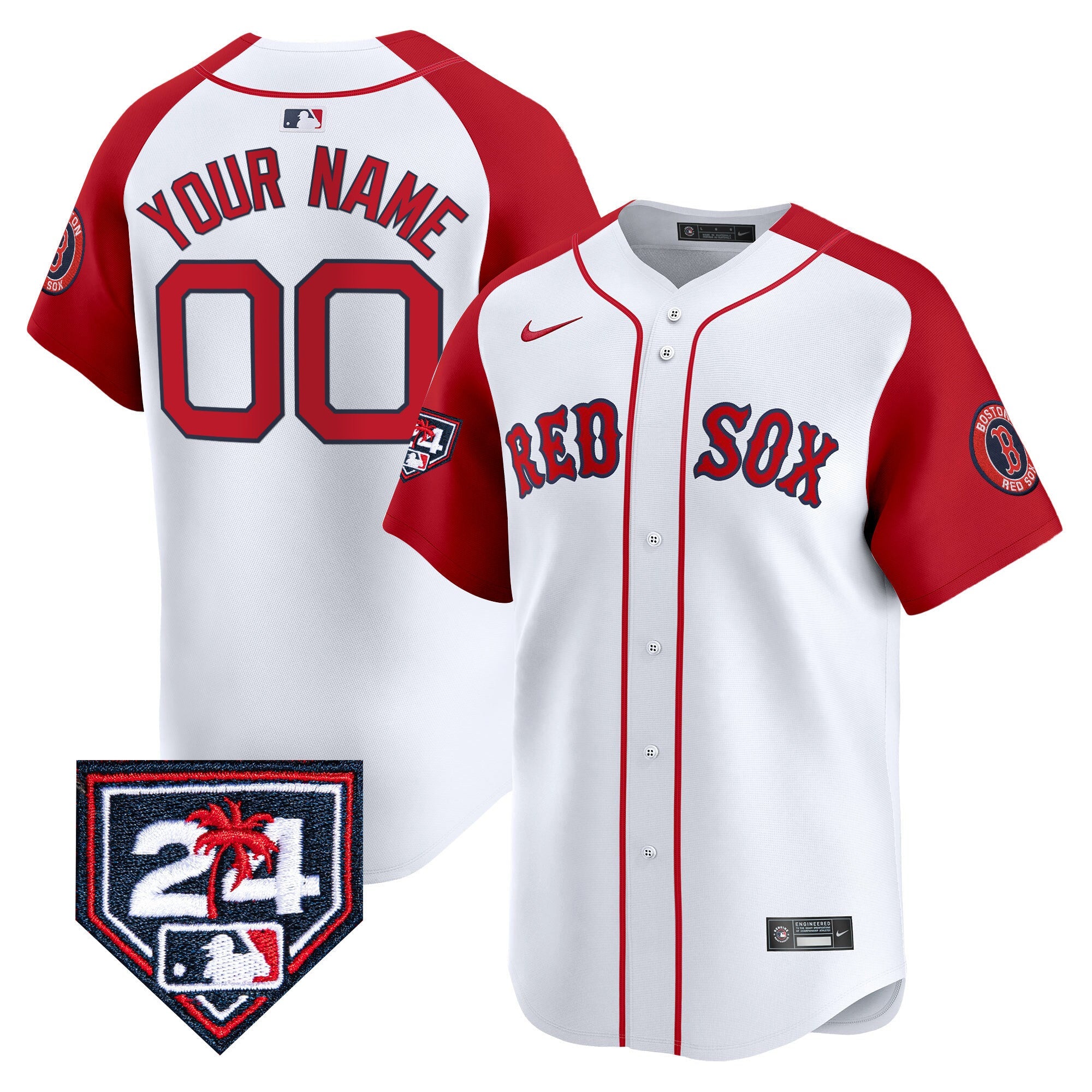 Boston 2024 Spring Training Patch Vapor Premier Limited Custom Jersey