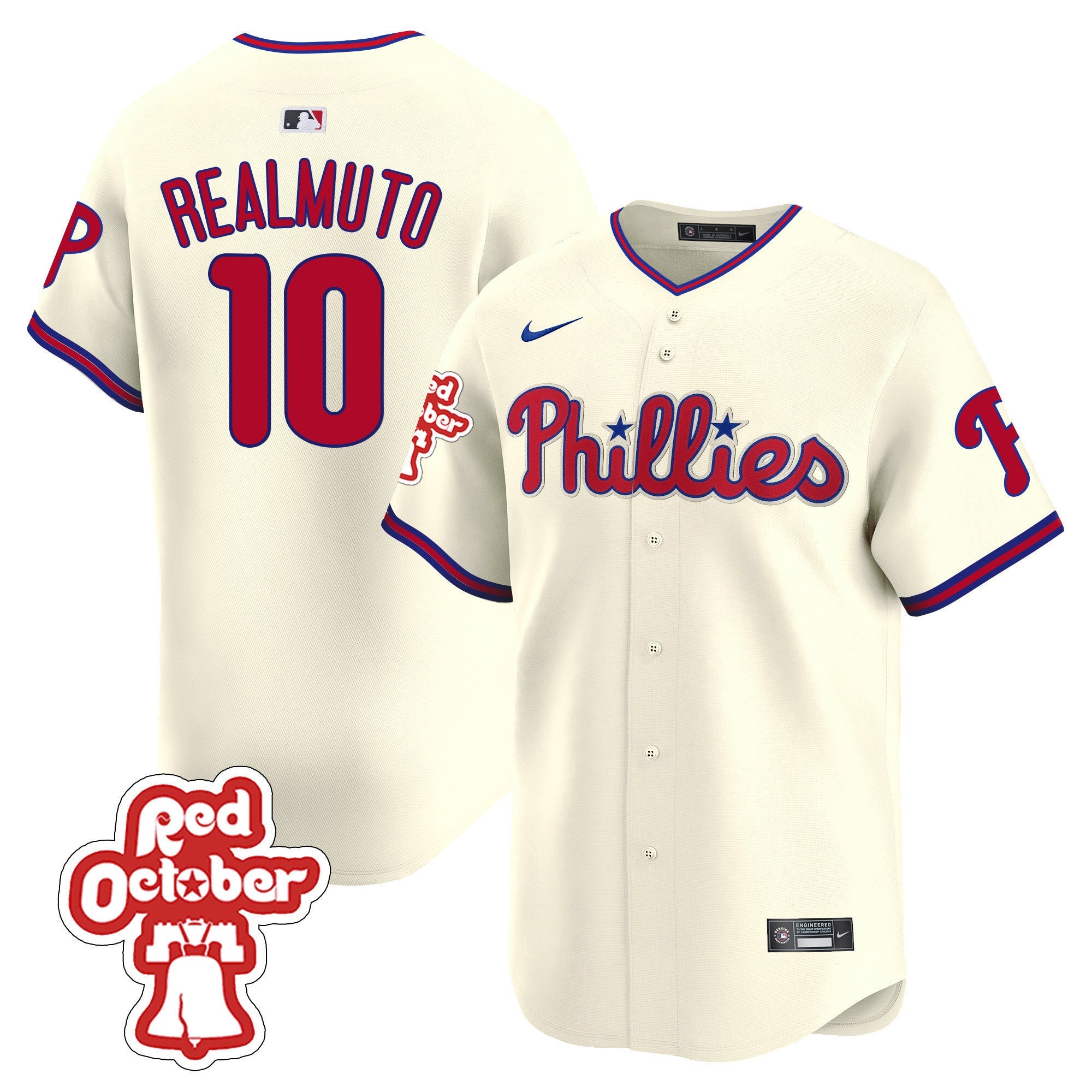 Men’s Red Octorber Patch Vapor Premier Limited Jersey