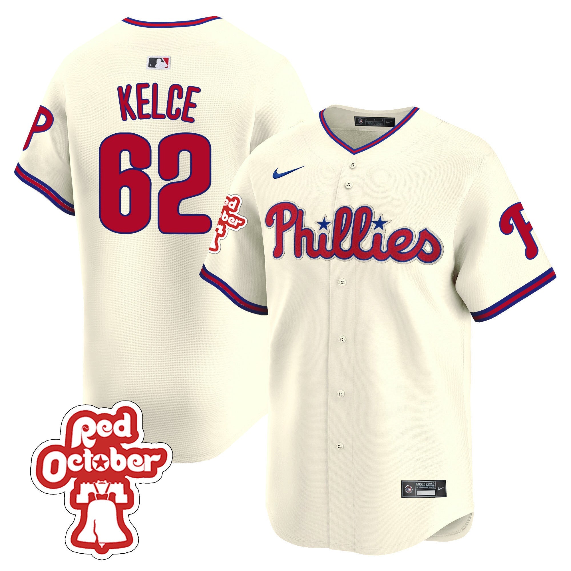 Men’s Red Octorber Patch Vapor Premier Limited Jersey