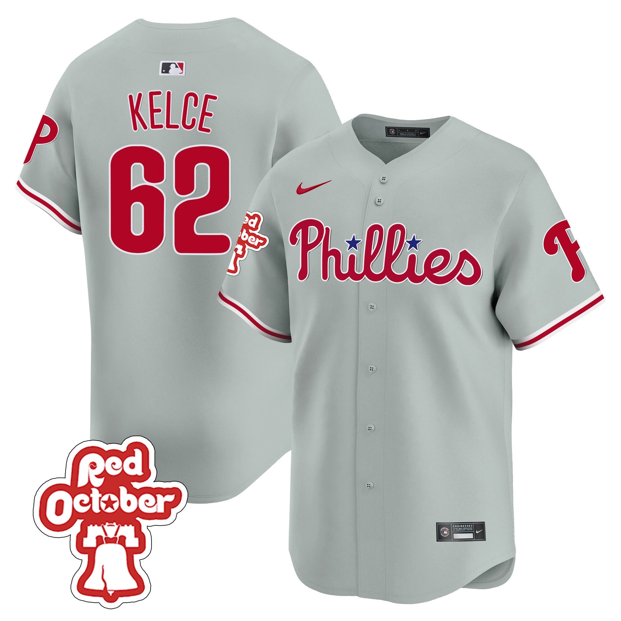 Men’s Red Octorber Patch Vapor Premier Limited Jersey