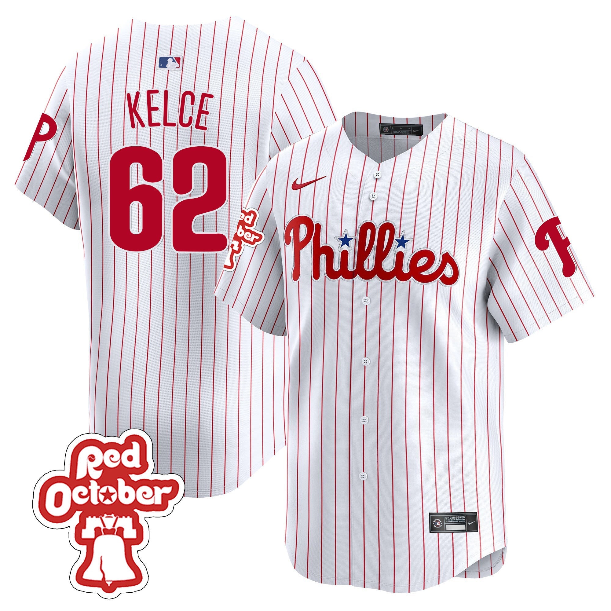 Men’s Red Octorber Patch Vapor Premier Limited Jersey