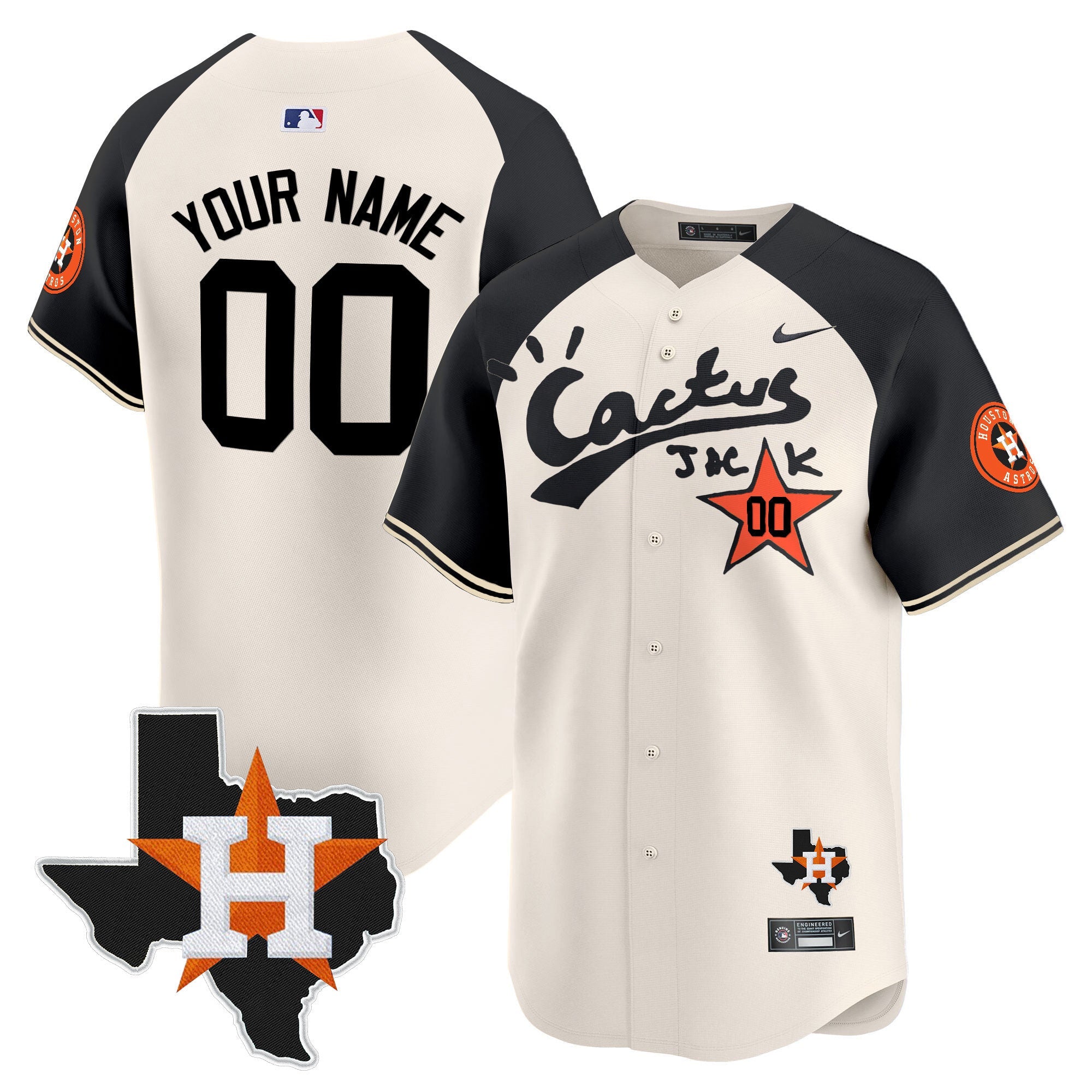 Houston Cactus Jack Patch Vapor Premier Limited Custom Jersey V7 – Stitched