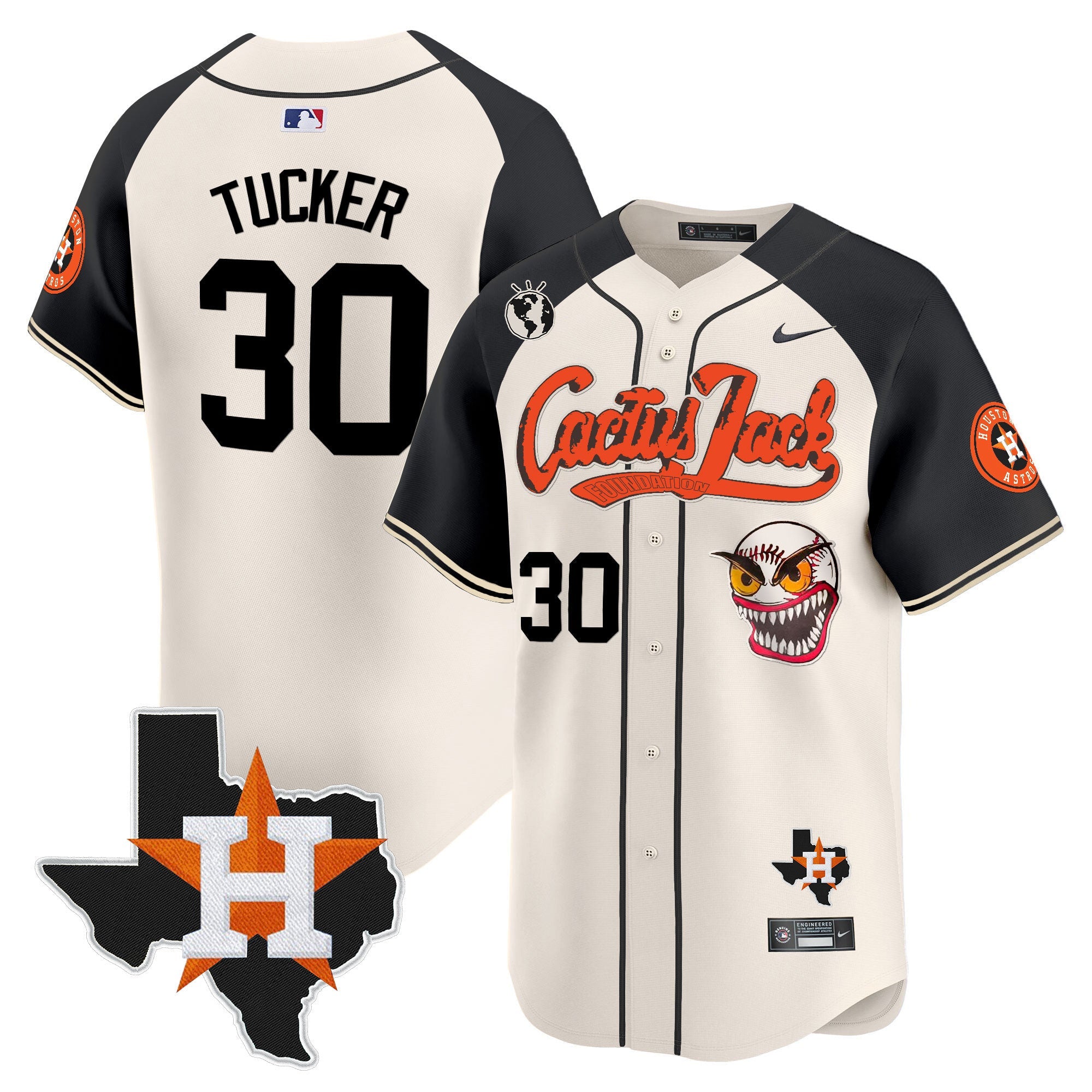 Men’s Houston Cactus Jack Patch Vapor Premier Limited Jersey V6 – Stitched