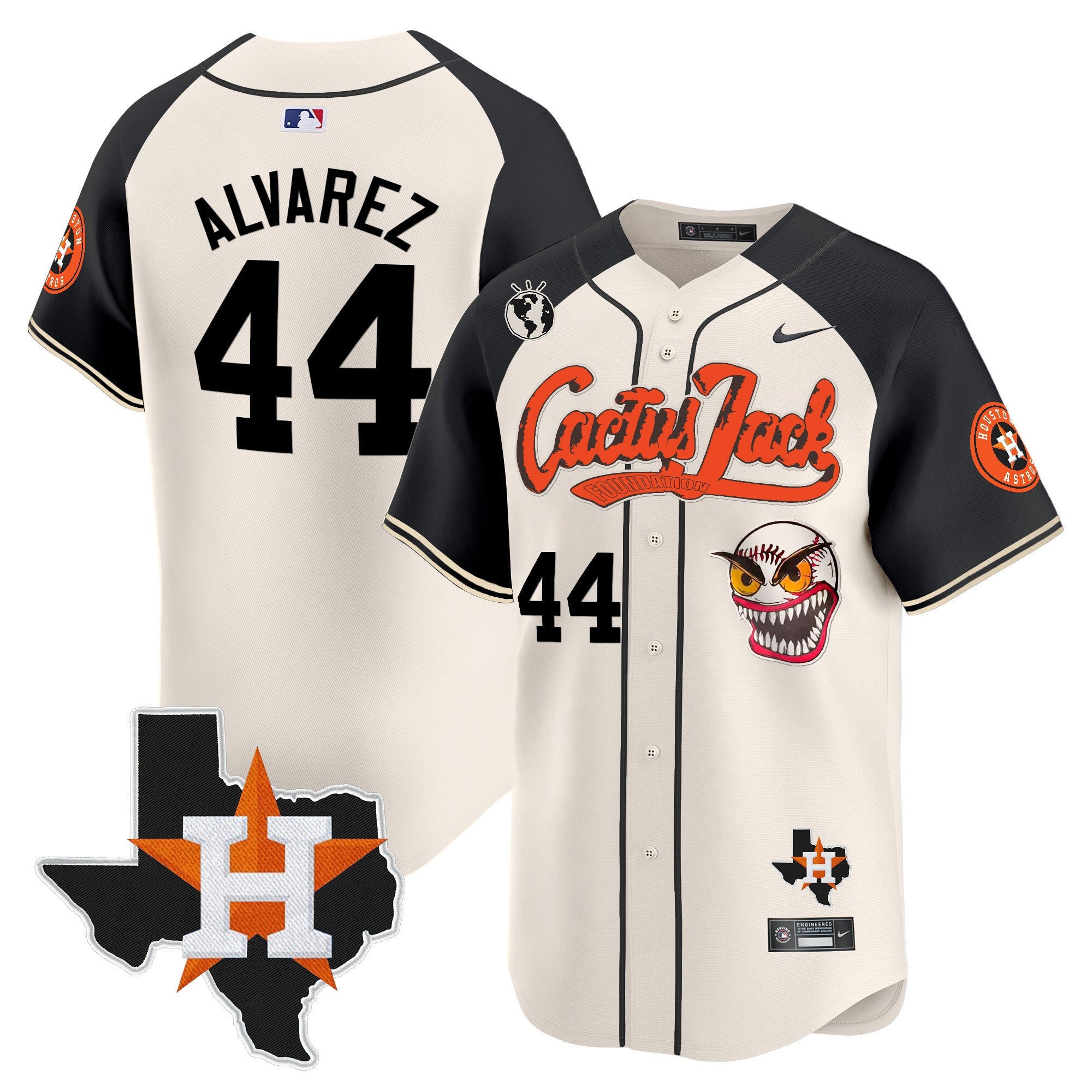 Men’s Houston Cactus Jack Patch Vapor Premier Limited Jersey V6 – Stitched