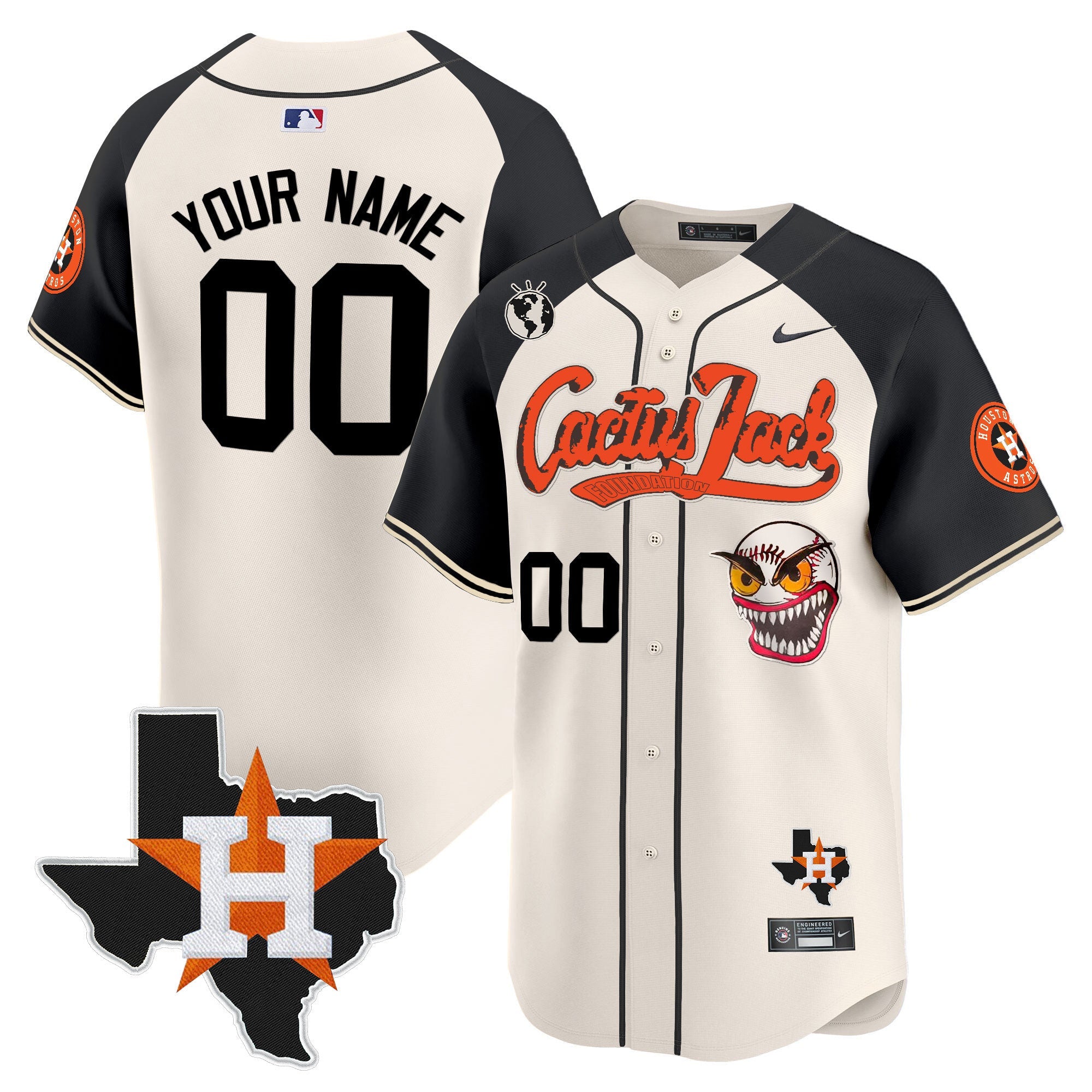 Houston Cactus Jack Patch Vapor Premier Limited Custom Jersey V6 – Stitched