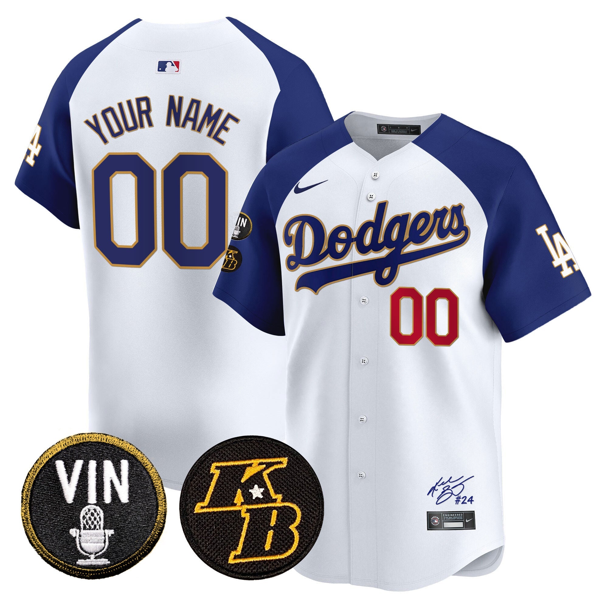 Vin Patch & Kobe Bryant Signature Vapor Premier Limited Custom Jersey