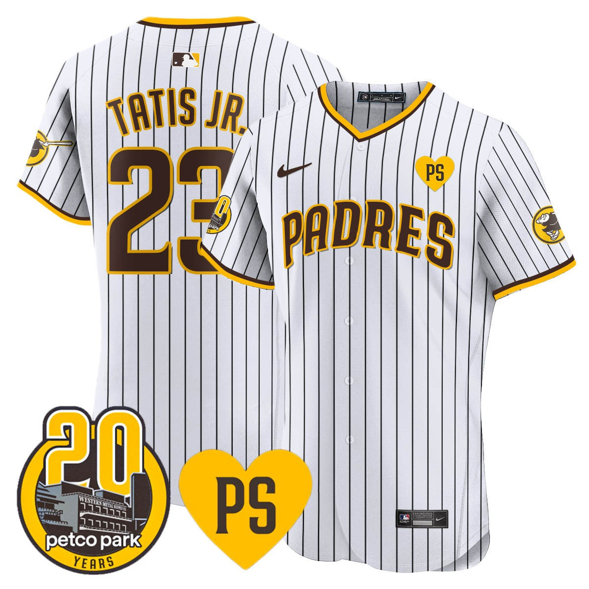 Men’s “For Peter” & Petco Park 20th Patch Vapor Premier Elite Jersey