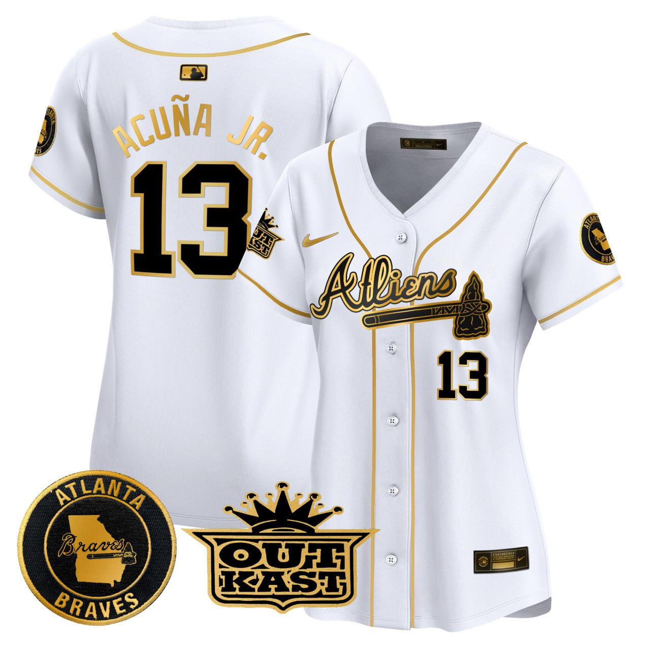 Women’s Ronald Acuna JR. Atlanta 2024 Spring Training & Georgia Patch Vapor Premier Limited Jersey