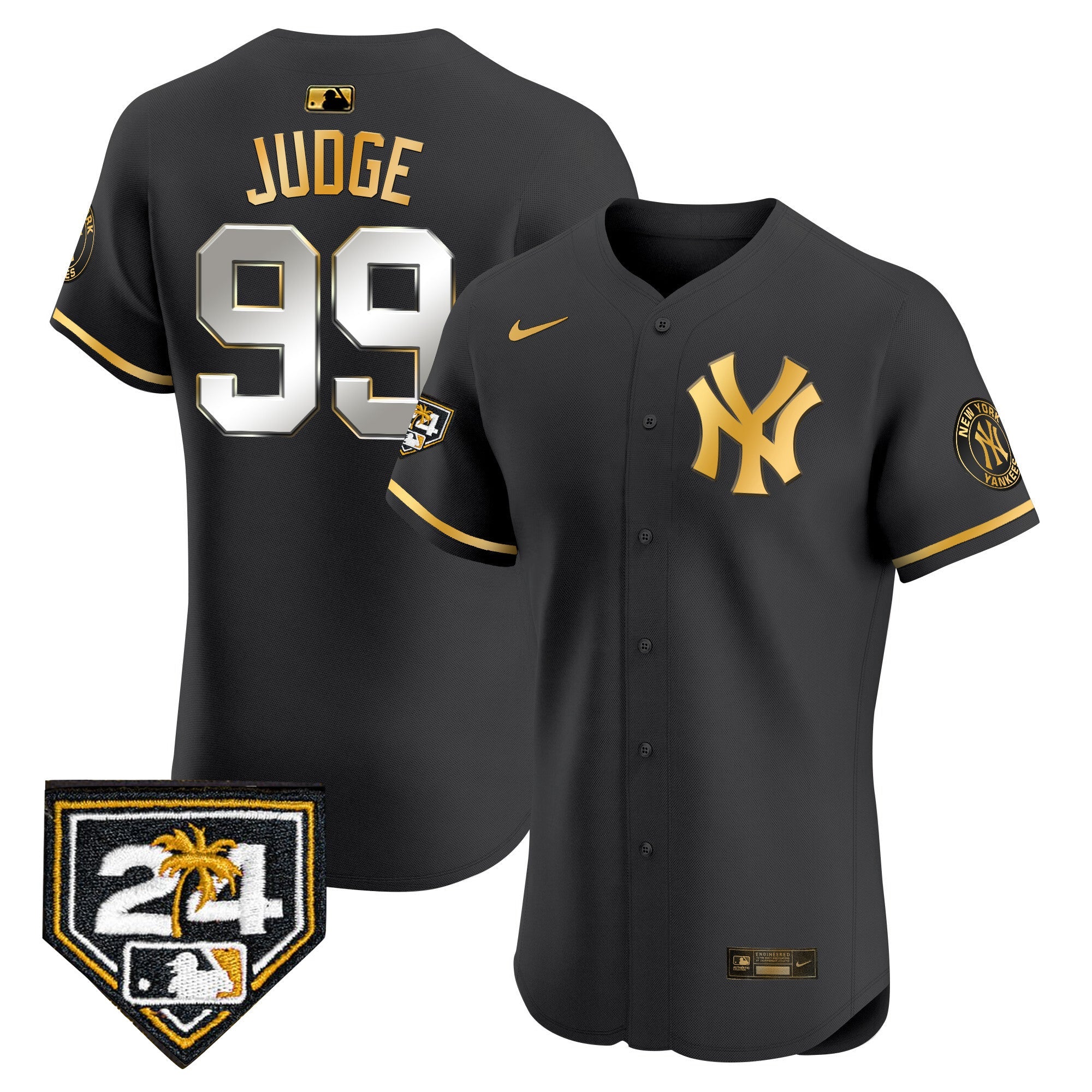 Men’s New York 2024 Spring Training Patch Vapor Premier Elite Jersey V2