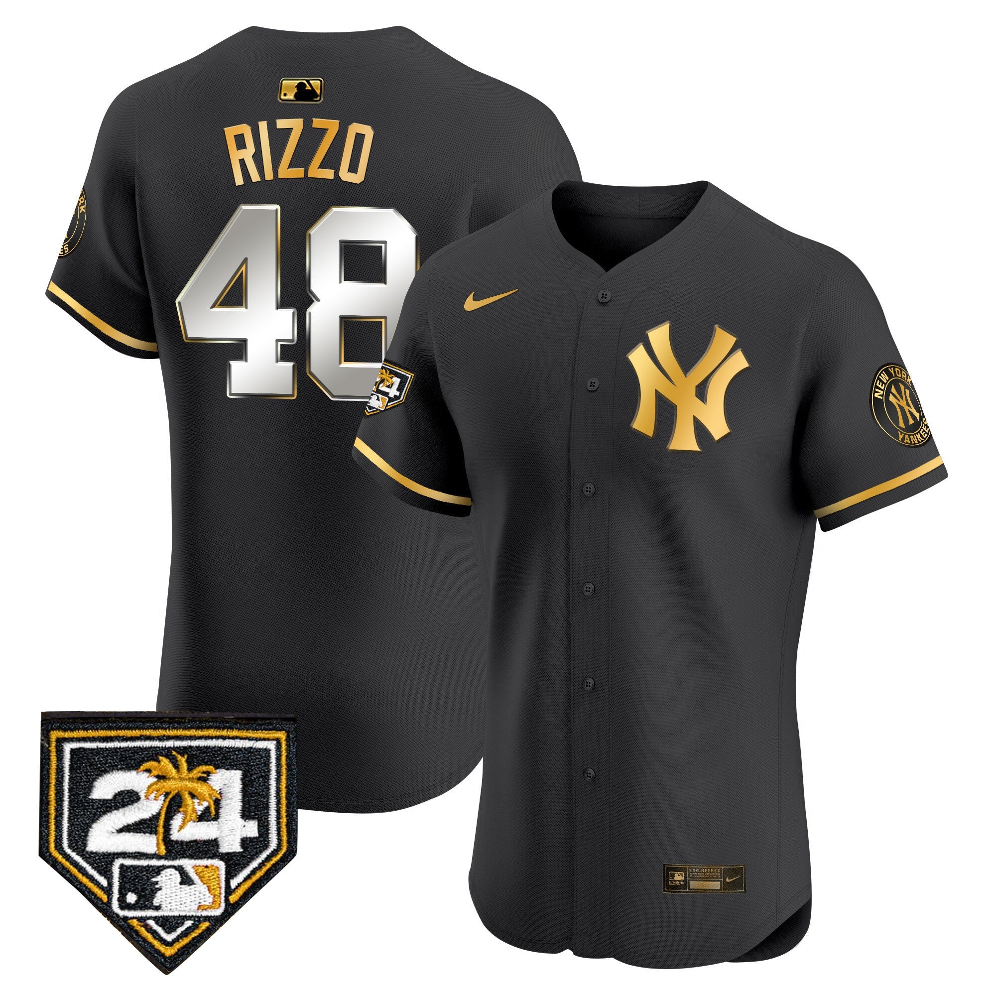 Men’s New York 2024 Spring Training Patch Vapor Premier Elite Jersey V2