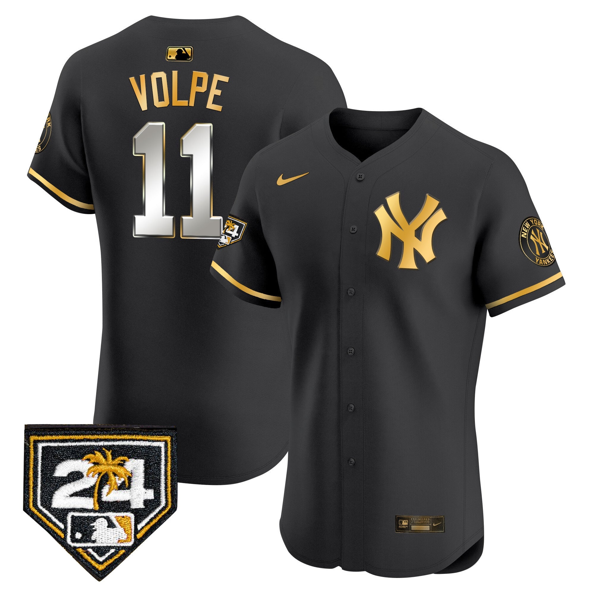 Men’s New York 2024 Spring Training Patch Vapor Premier Elite Jersey V2