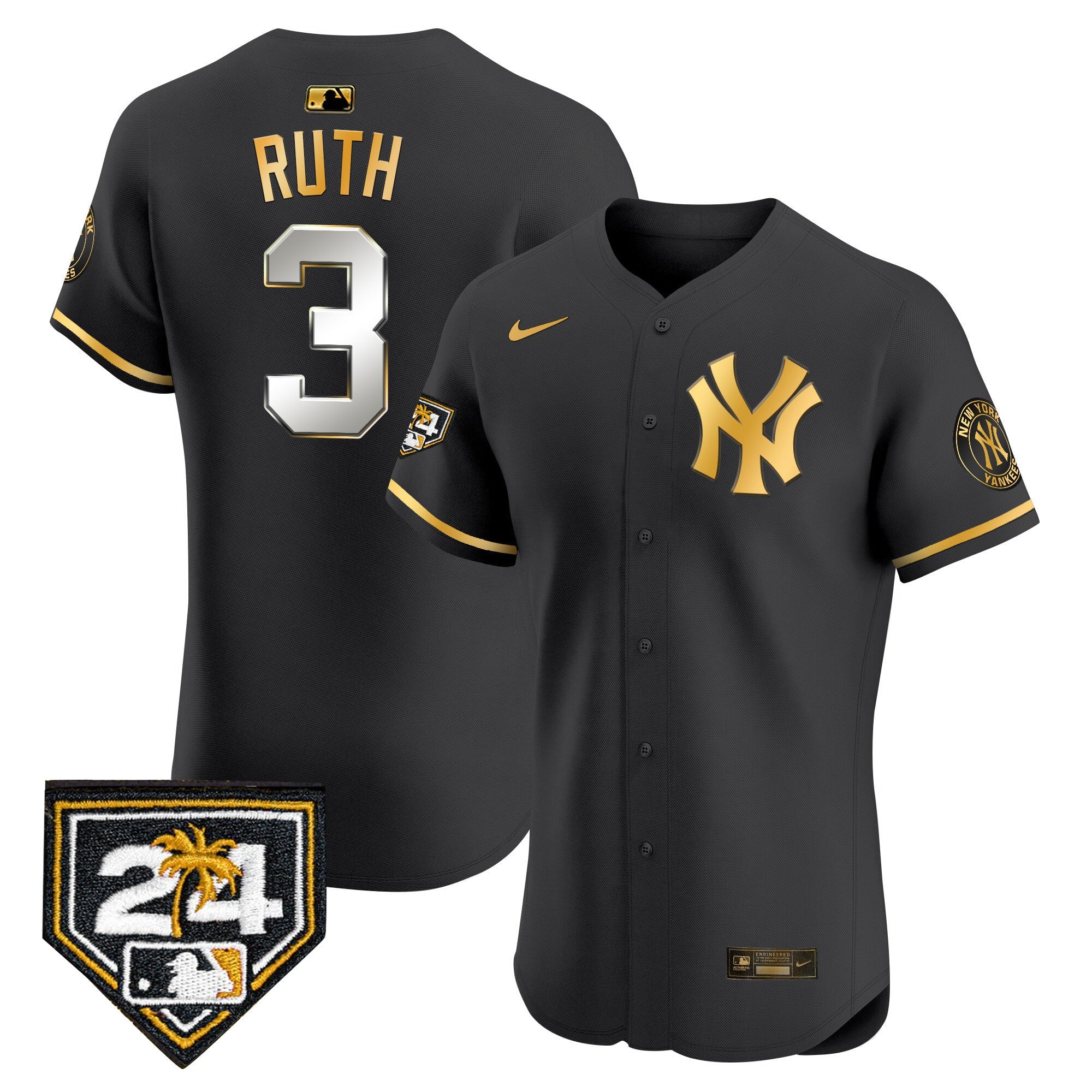 Men’s New York 2024 Spring Training Patch Vapor Premier Elite Jersey V2