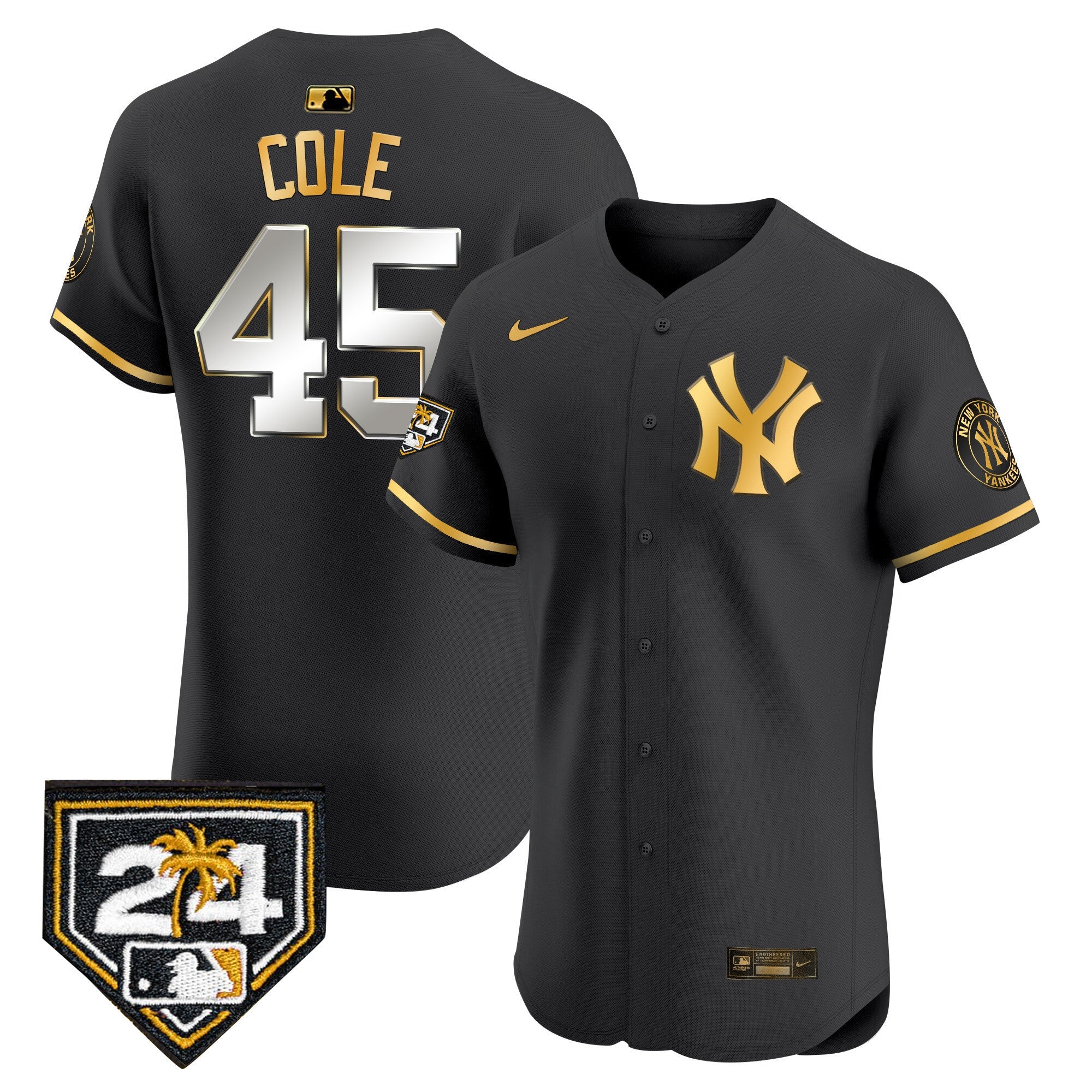 Men’s New York 2024 Spring Training Patch Vapor Premier Elite Jersey V2