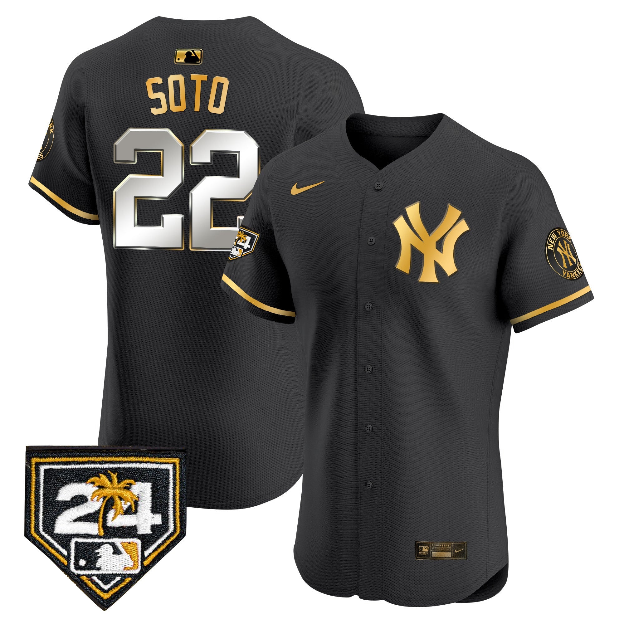 Men’s New York 2024 Spring Training Patch Vapor Premier Elite Jersey V2
