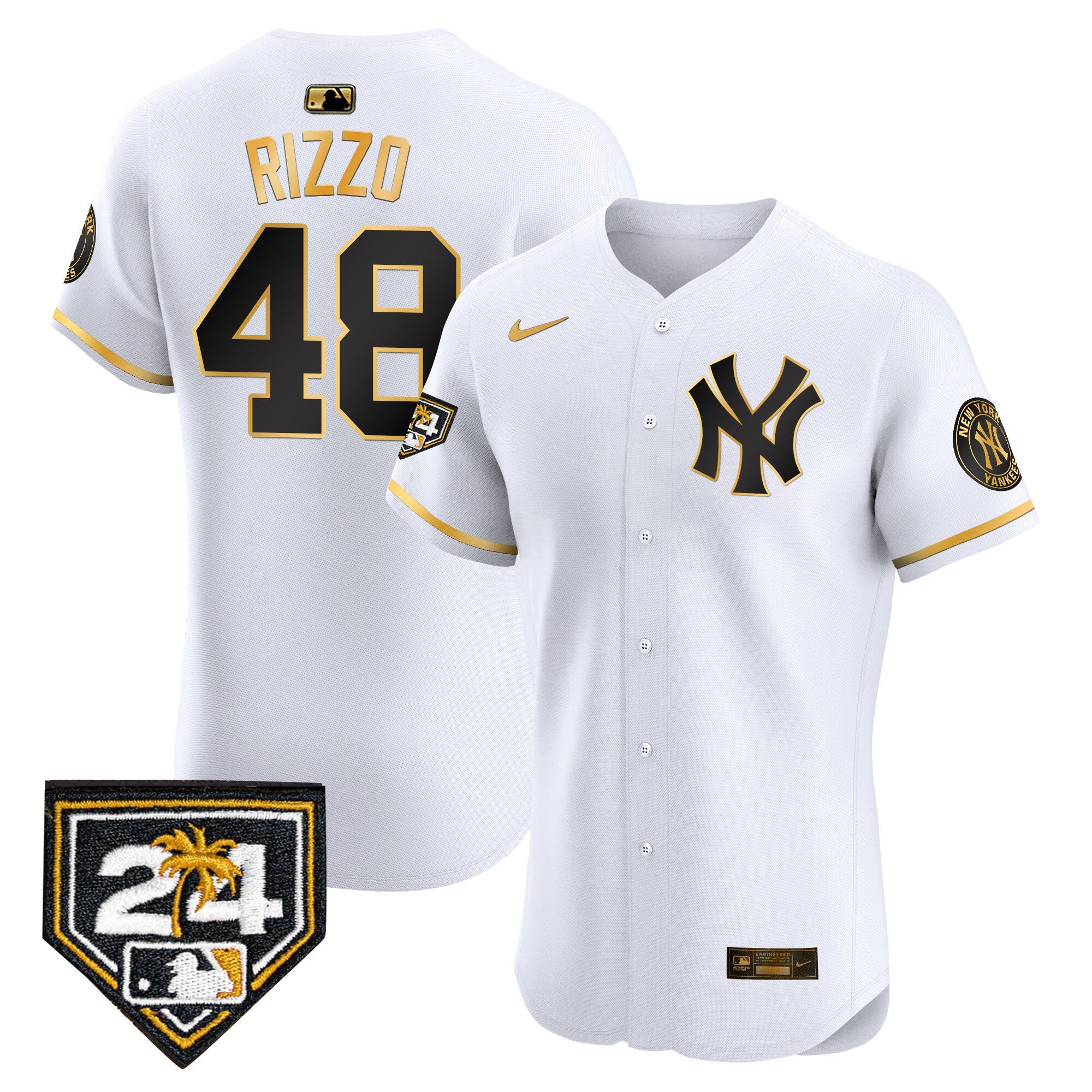 Men’s New York 2024 Spring Training Patch Vapor Premier Elite Jersey V2