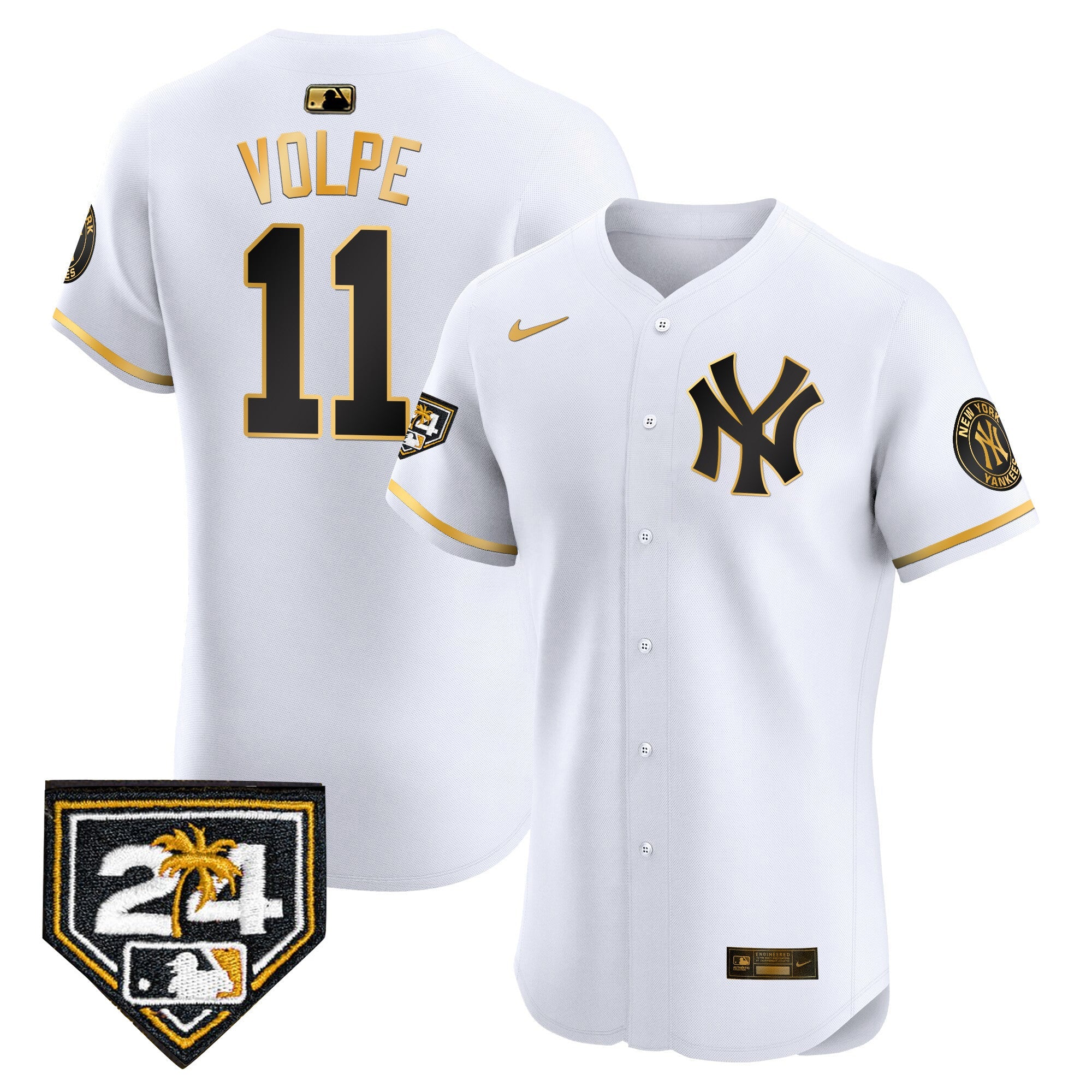 Men’s New York 2024 Spring Training Patch Vapor Premier Elite Jersey V2