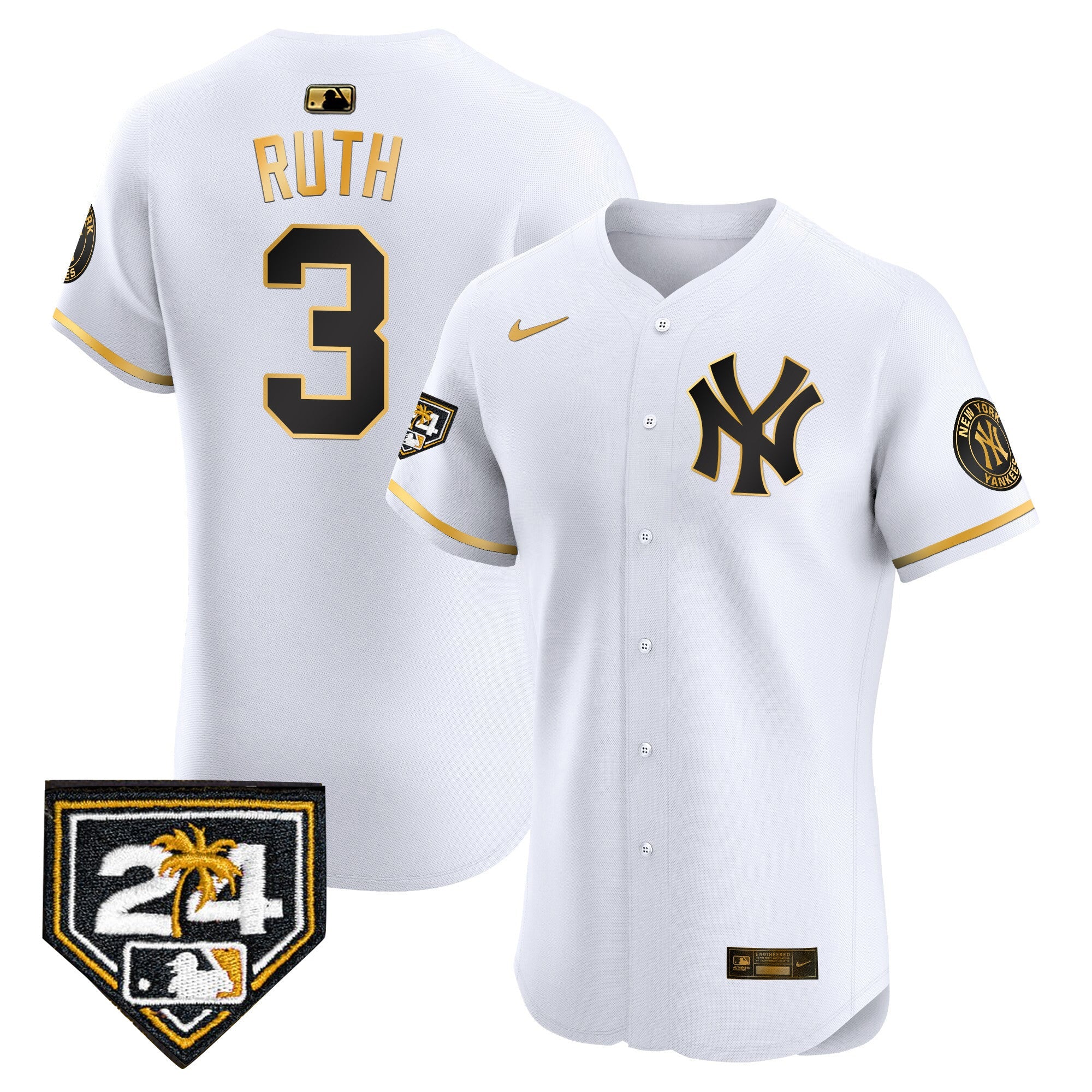 Men’s New York 2024 Spring Training Patch Vapor Premier Elite Jersey V2